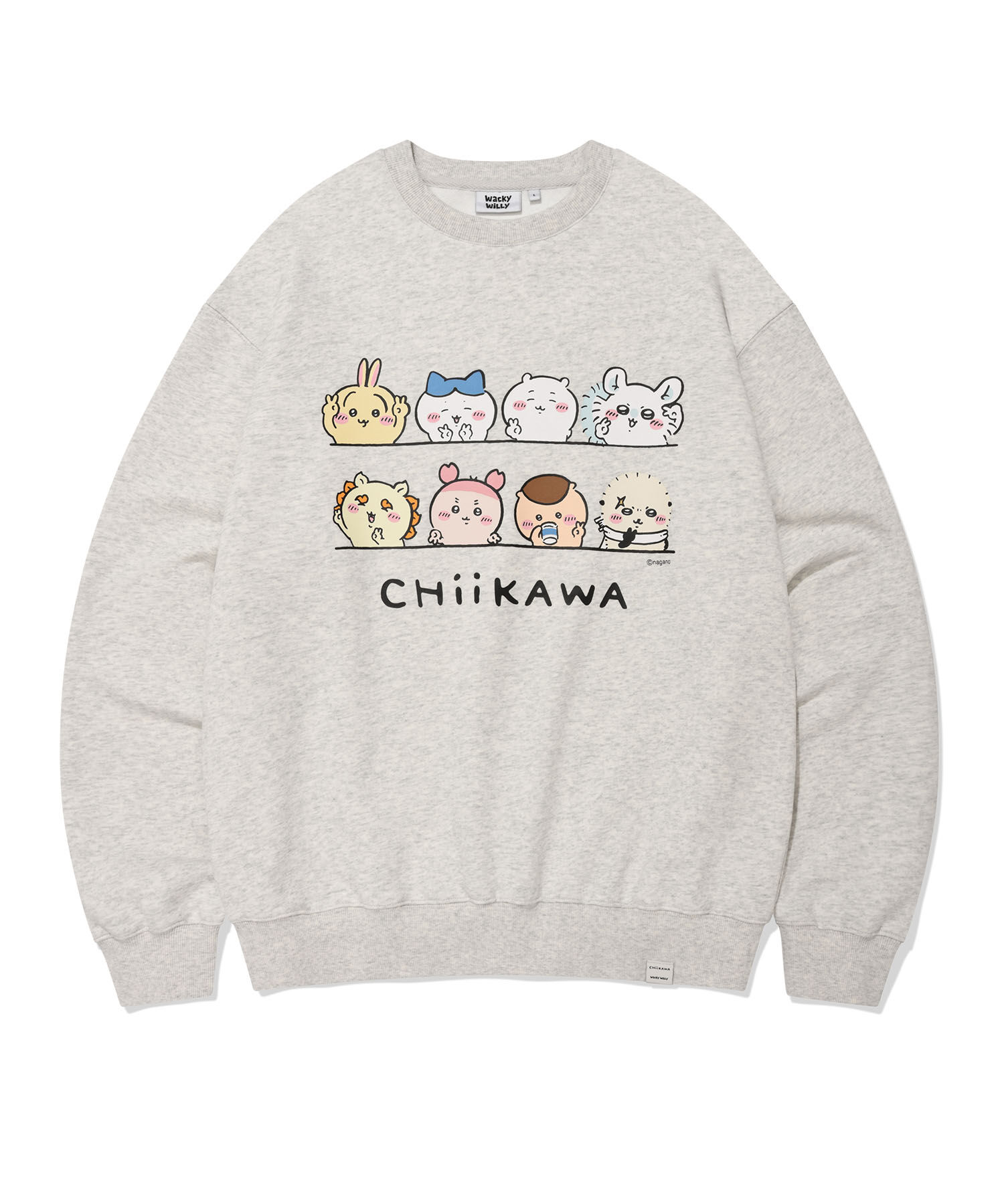 【韓國預購】ZKR090201 Wacky WiLLy × Chiikawa 朋友圖案衛衣