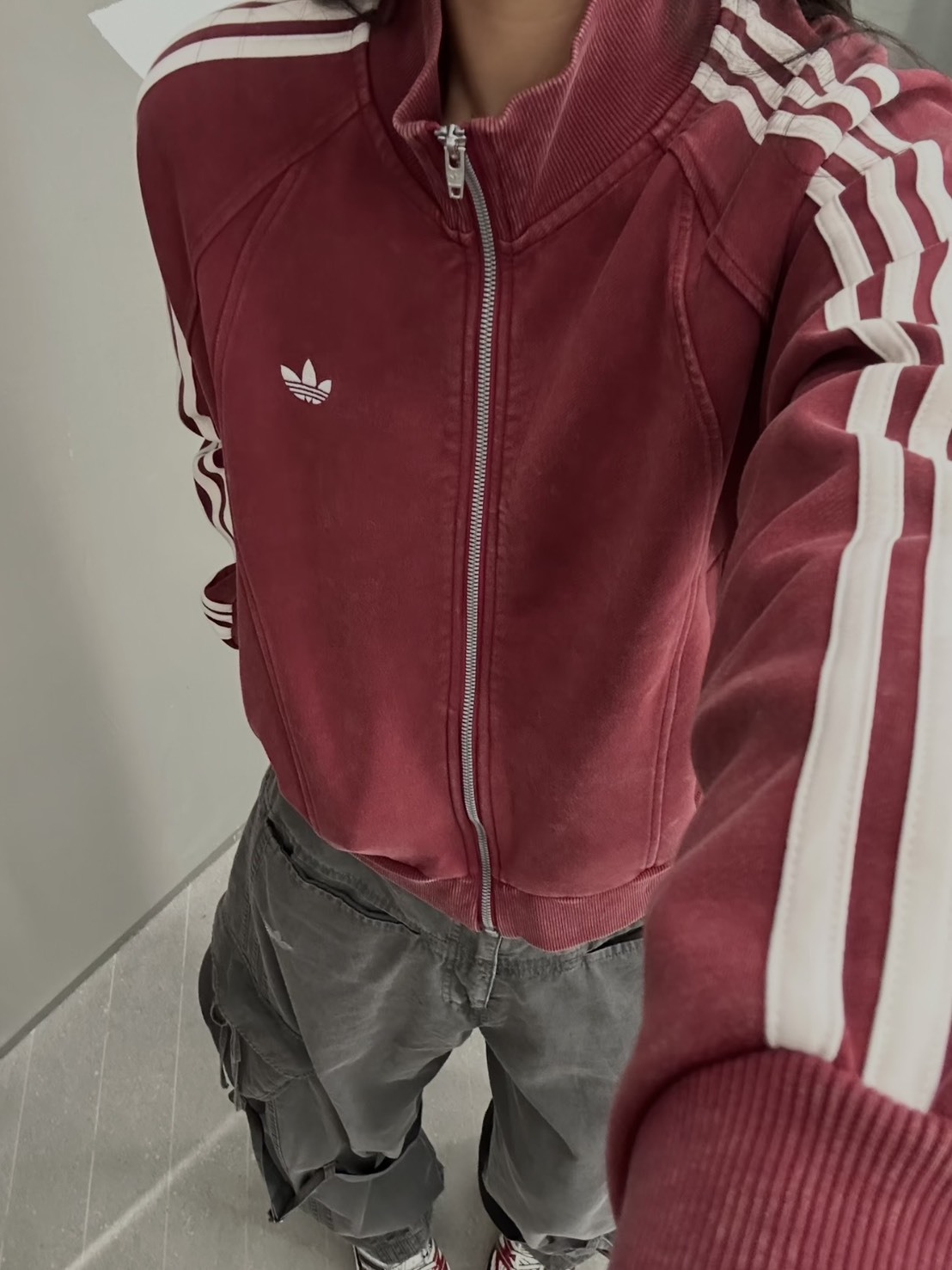 （預購）Adidas Originals Track STREET W KNIT 女款 做舊立領外套 2色