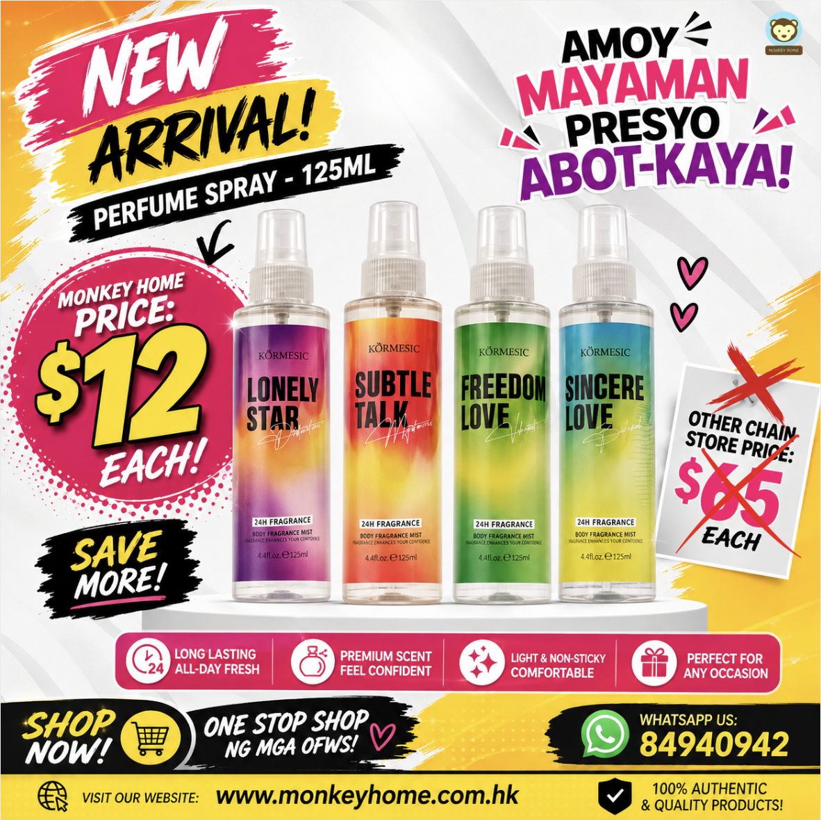 KORMESIC Perfume Spray 125ml