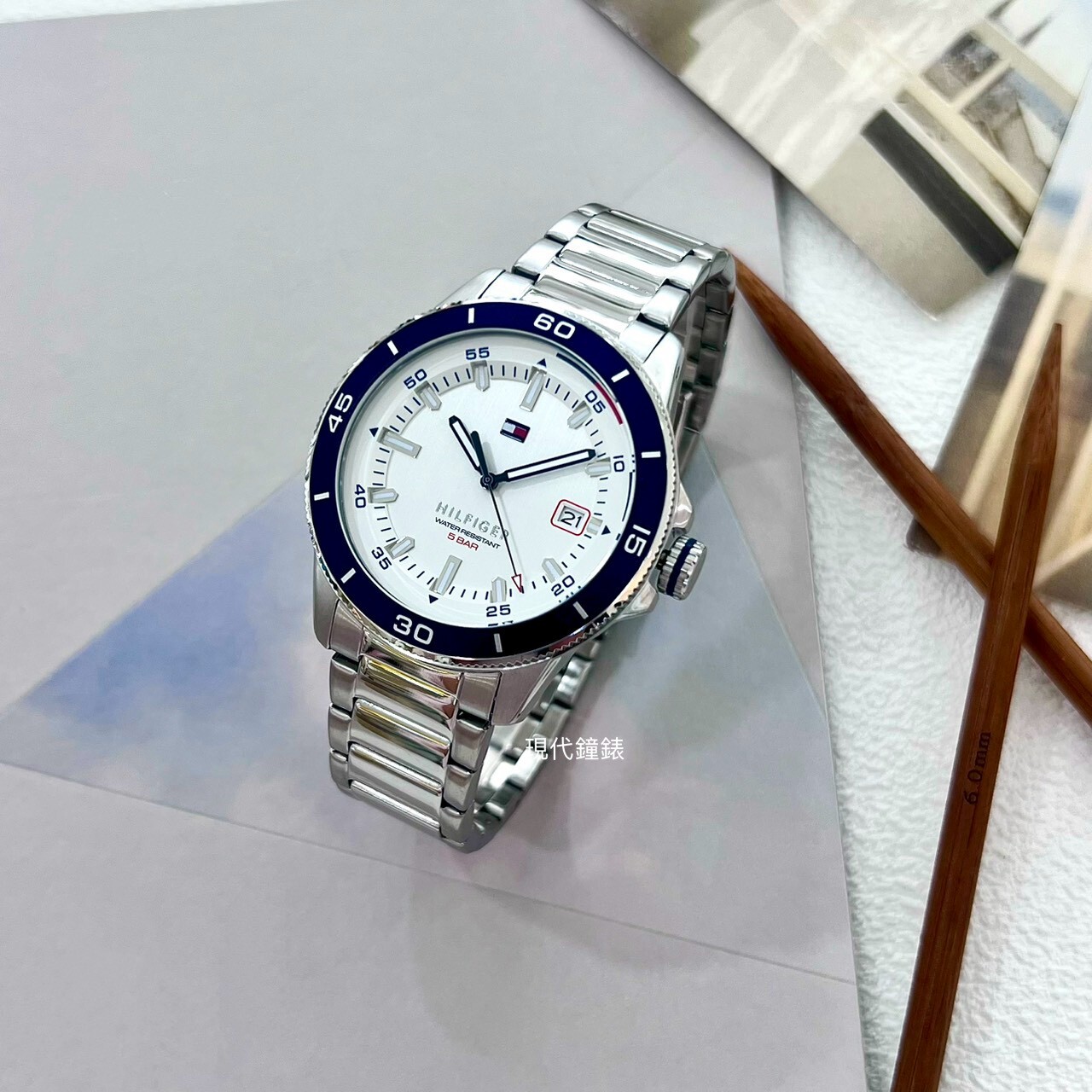 【Tommy Hilfiger】 銀曜蔚藍紳士腕錶1792227 42mm 現代鐘錶