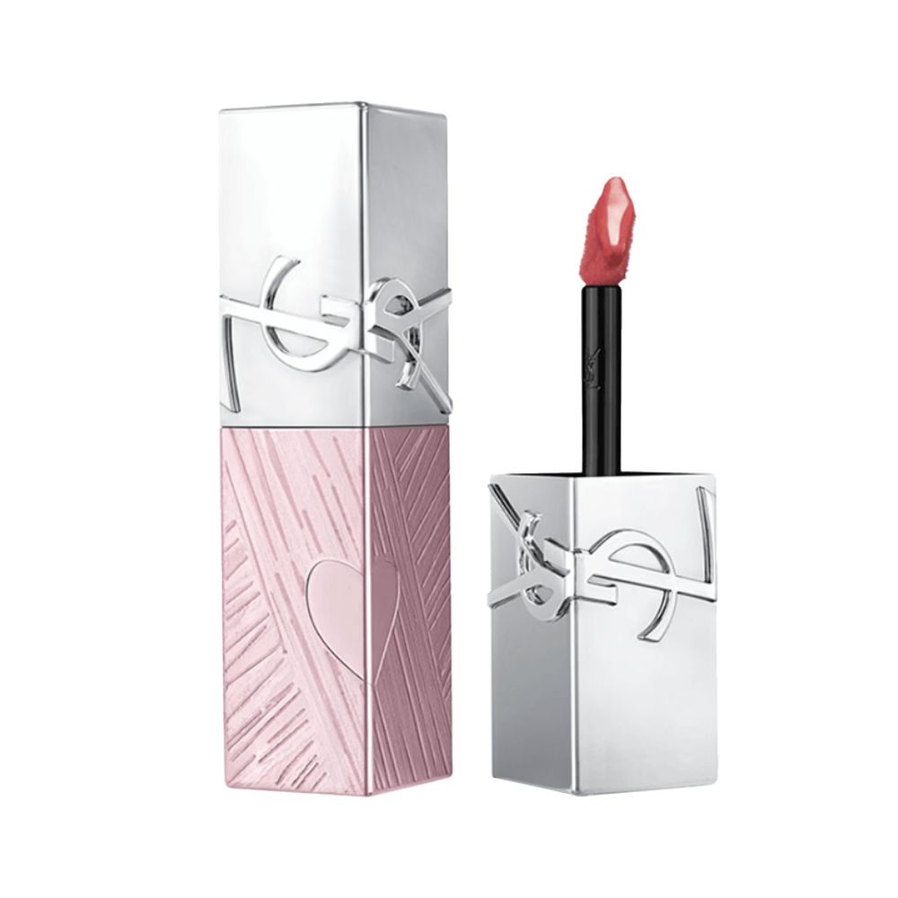 YSL Beauté「粉光緞影」限定漆亮唇釉  #445 Ring Me Pink