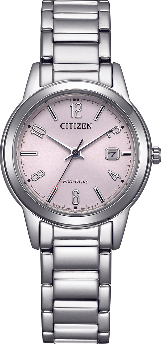 萬年鐘錶 - Citizen 星辰錶 LADYS系列 淡粉面盤經典光動能女錶 FE1241-71Z 錶徑29.4MM
