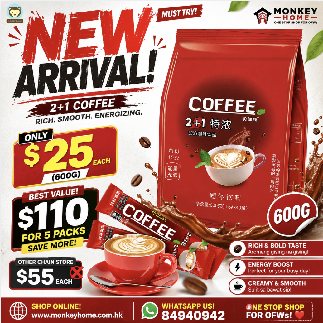 Coffee 2+1 600g ($25 each; $110 for 5 packs)