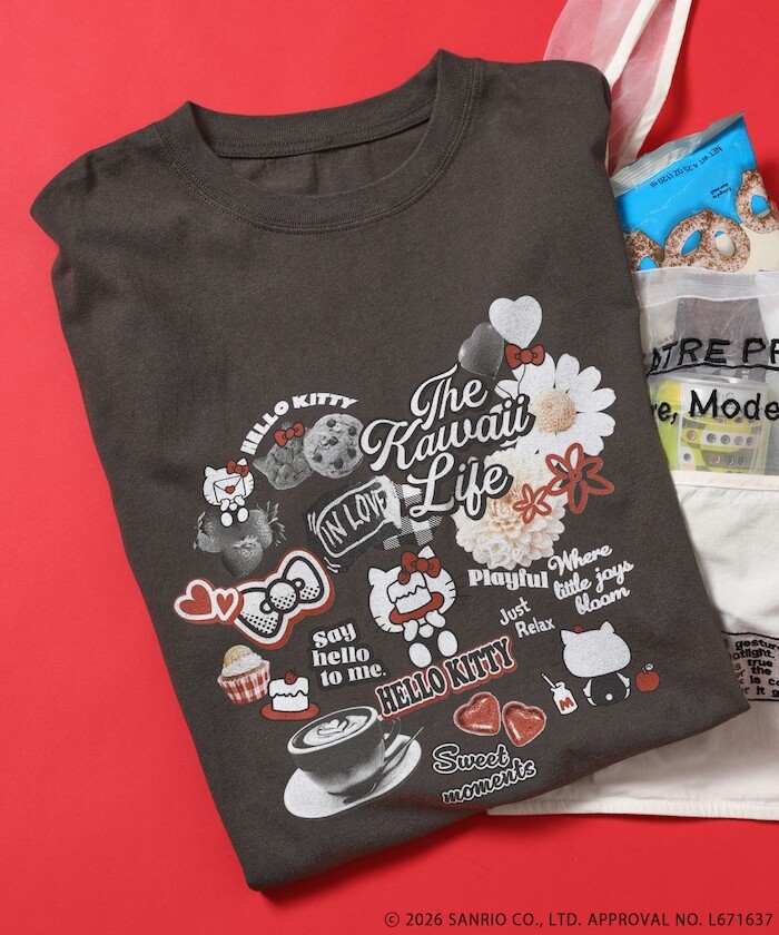 🇯🇵 SANRIO X Freak's Store 三麗鷗家族 Hello Kitty 復古拼貼印花 短T 短袖 女款 / 預購