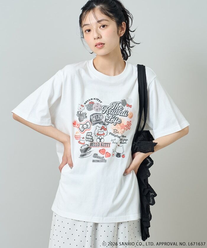 🇯🇵 SANRIO X Freak's Store 三麗鷗家族 Hello Kitty 復古拼貼印花 短T 短袖 女款 / 預購