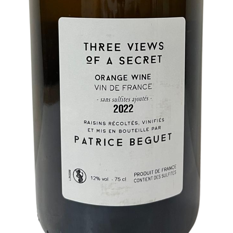 Patrice Beguet Three Views of a Secret 2022 (Orange Wine)