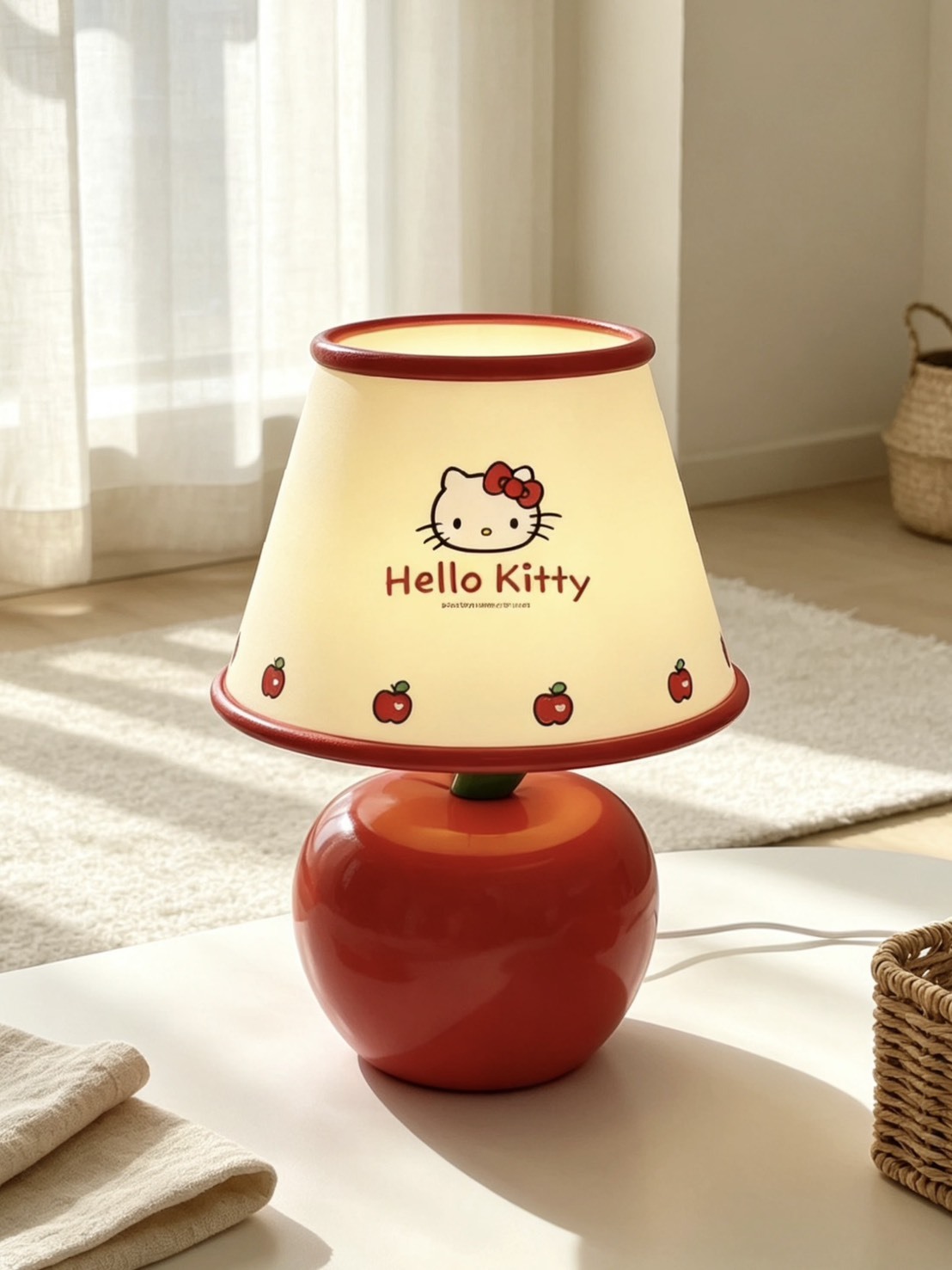 正版授權🍎 SANRIO 三麗鷗 HELLO KITTY 蘋果 迷你夜燈 檯燈