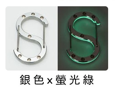 日本OUROBOROS DURA GLOW 金屬夜光登山扣/日本製造