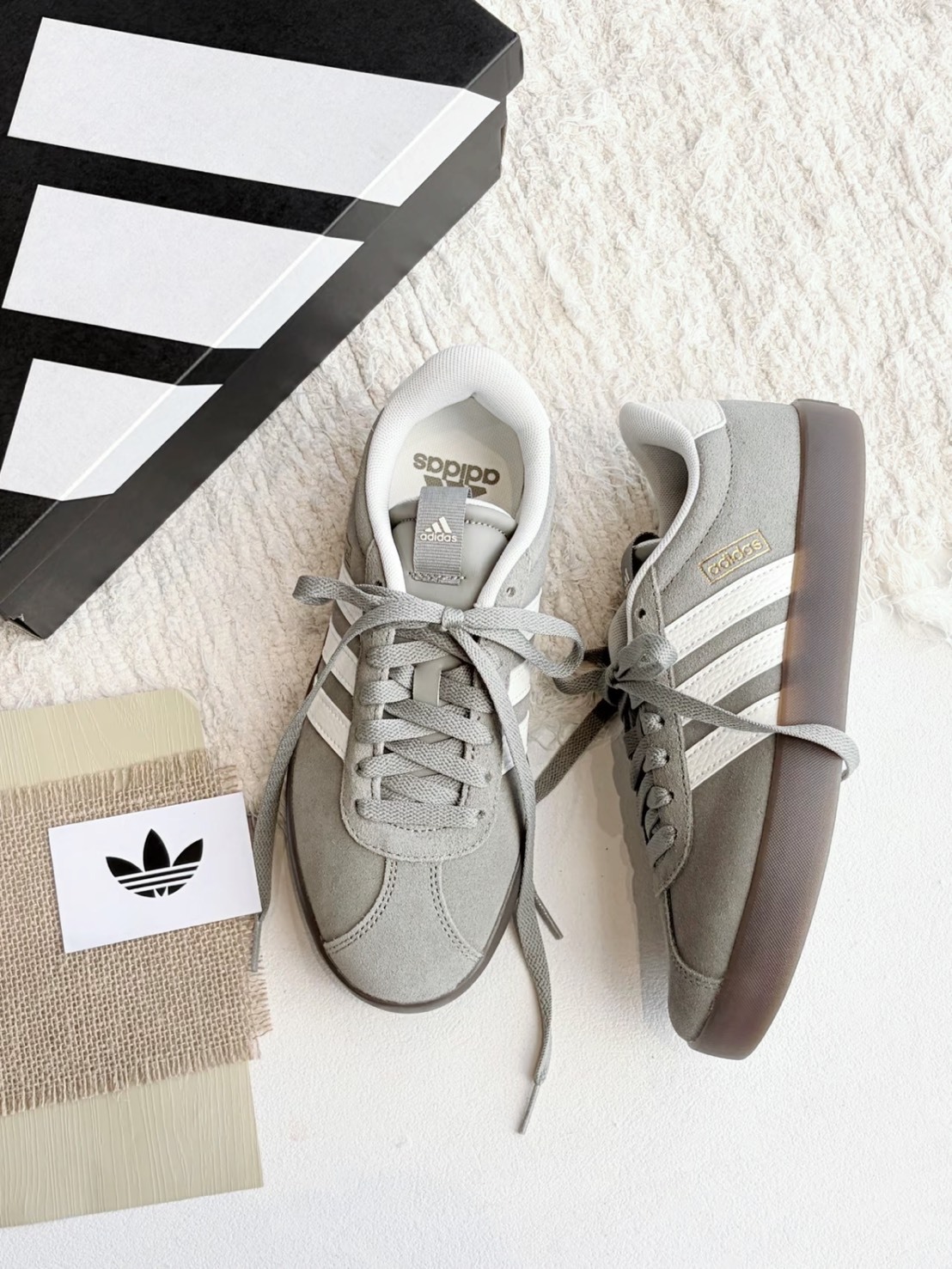 ADIDAS VL COURT 3.0復古灰綠 麂皮 德訓鞋