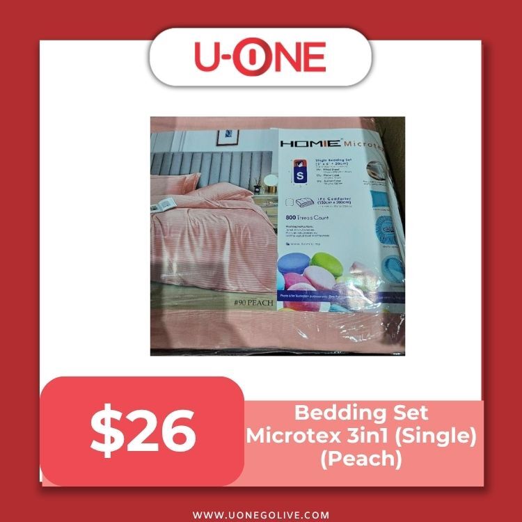 Bedding Set Microtex 3in1(Peach) - BSMP