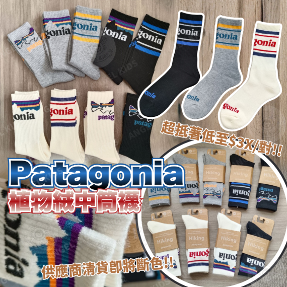 包郵優惠 Patagonia 植物絨中筒襪 #2608