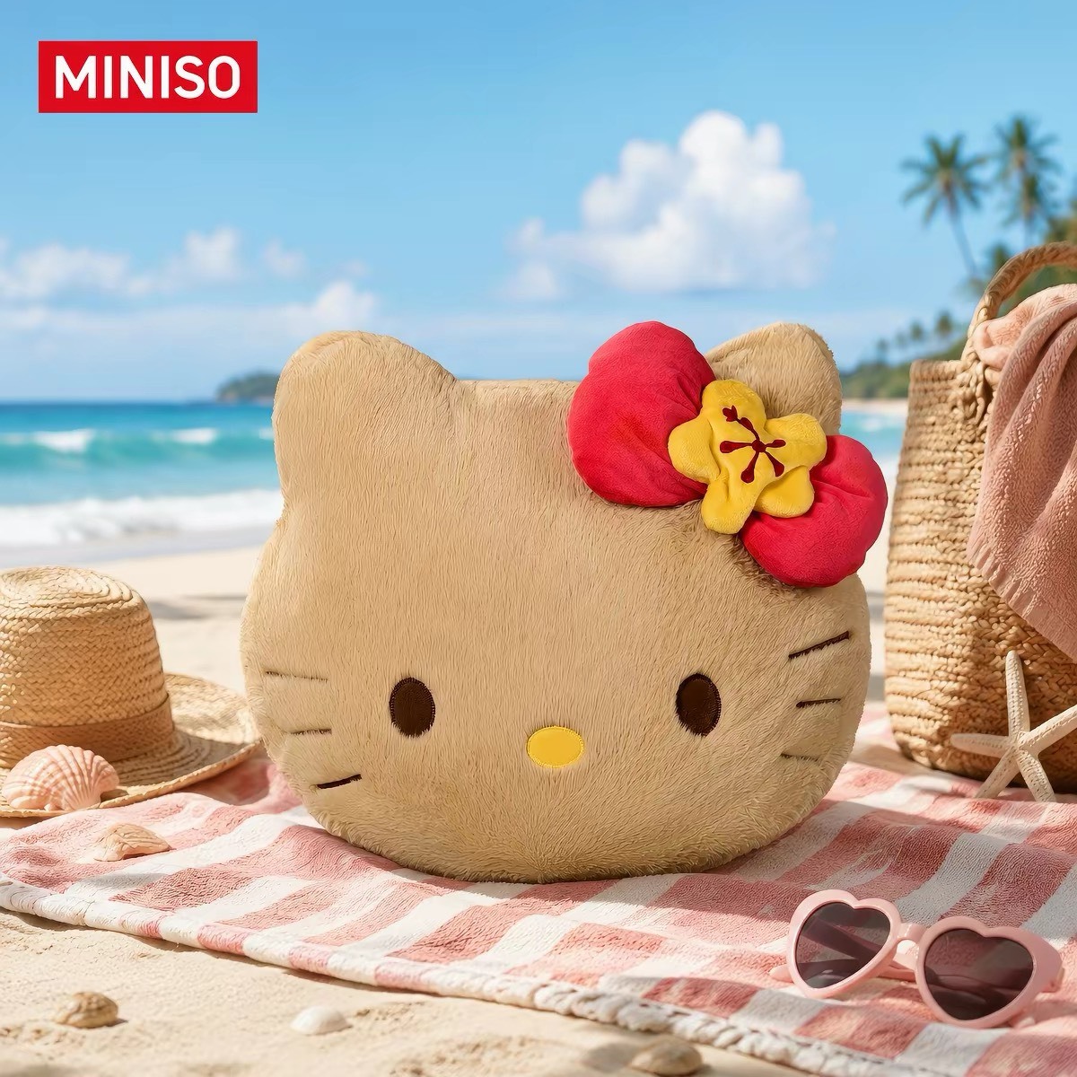 正版授權 SANRIO 三麗鷗 黑皮 HELLO KITTY 毛絨 抱枕 靠枕