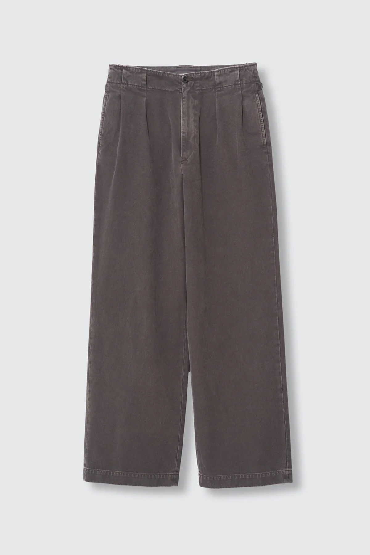 YOKE GARMENT-DYE 2PLEATED TROUSERS