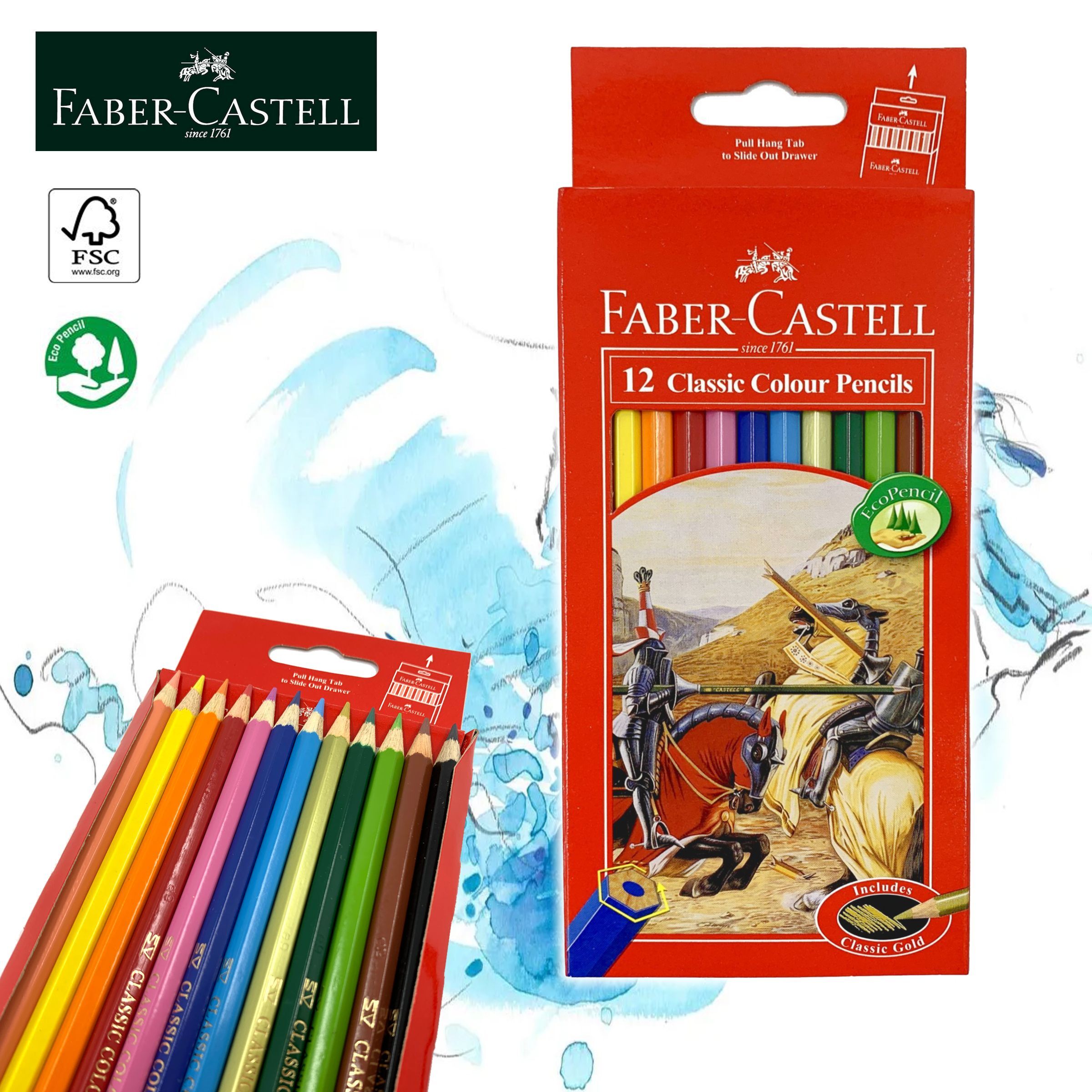 German 12 Classic Colour Pencils (paper box) #115852《Original Authorized》