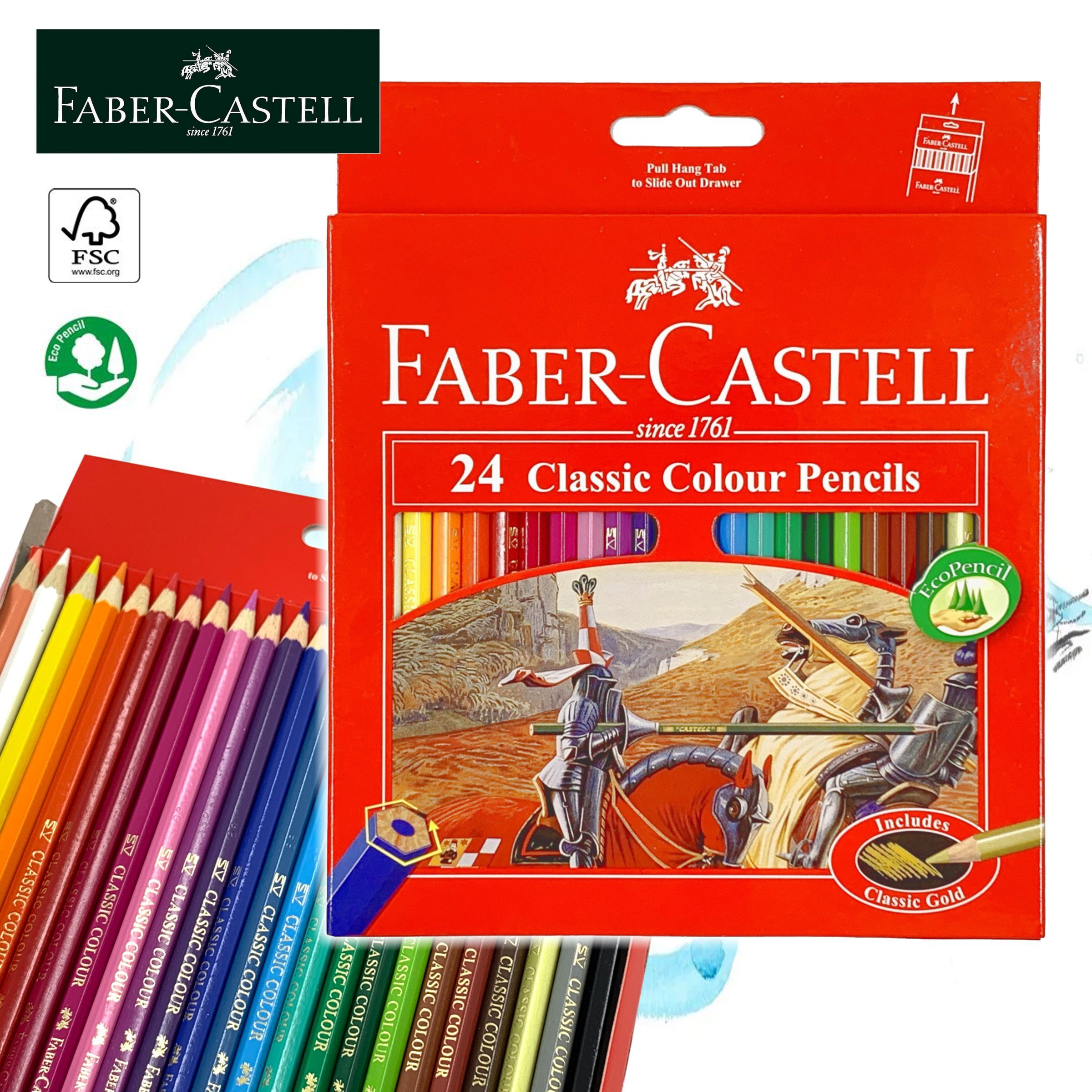 German 24 Classic Colour Pencils (paper box) #115854《Original Authorized》