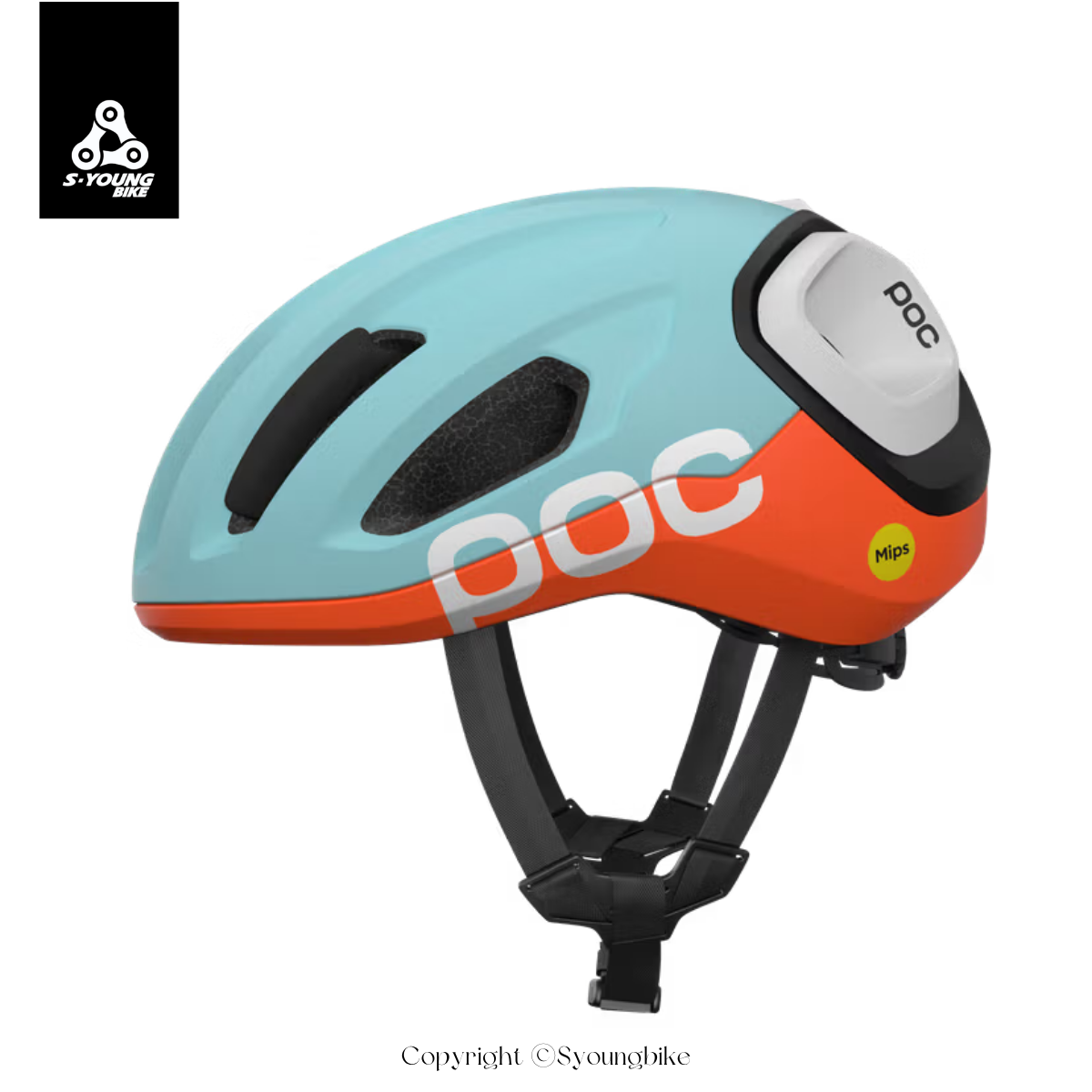 【POC】Amidal MIPS 公路車安全帽 / Indicolite Blue Matt/Carnelian Orange Matt