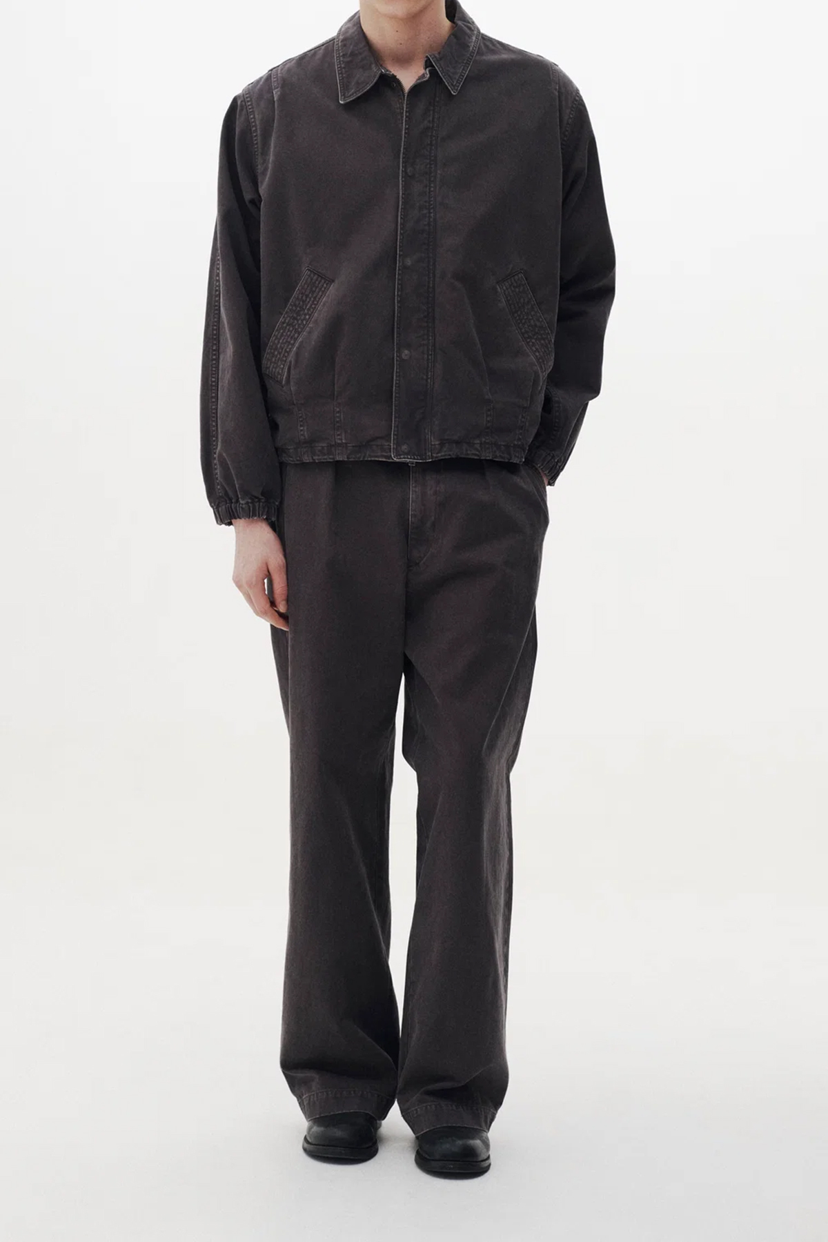 YOKE GARMENT-DYE BALLON SILHOUETTE BLOUSON (2COL)