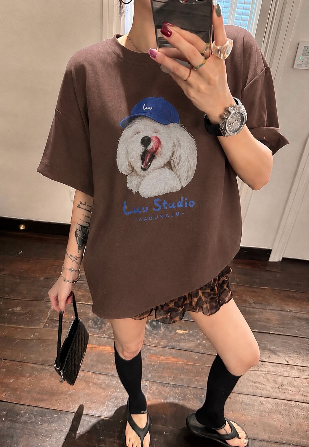 哈欠狗狗磨毛大版衣