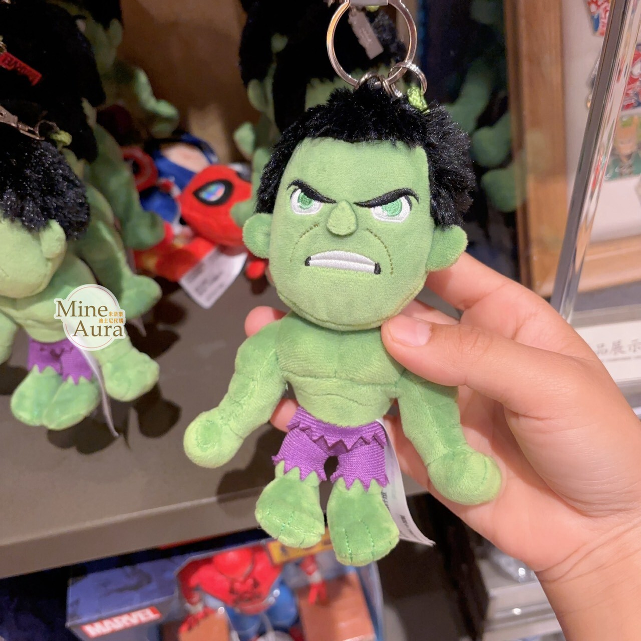 浩克 Hulk 絨毛 鑰匙圈 吊飾 漫威 Marvel -上海迪士尼樂園