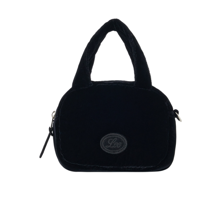 韓國代購 LEE 迷你保齡球包 Velvet Mini Bowling Bag Black LE2403BG66BK