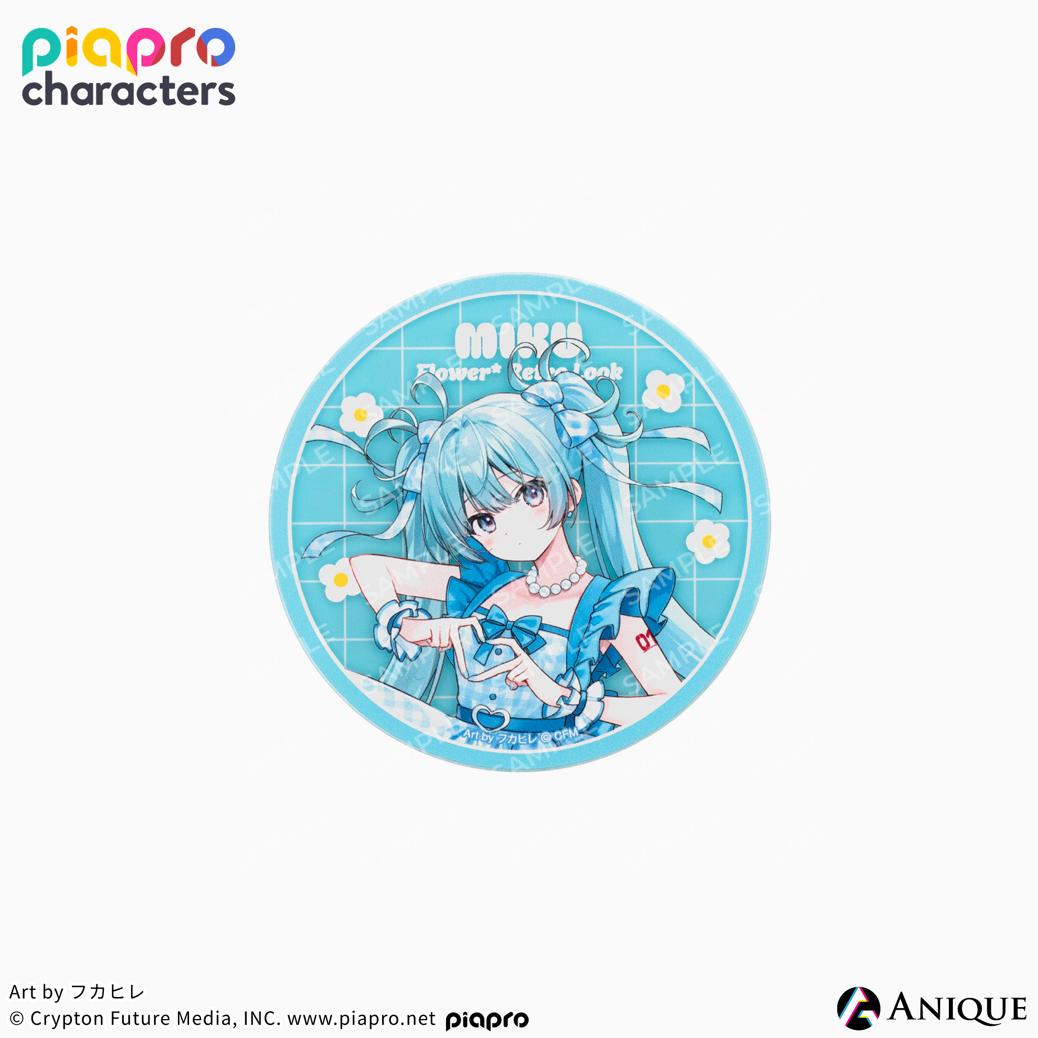 《Piapro Characters》【Flower*Retro Look】壓克力杯墊