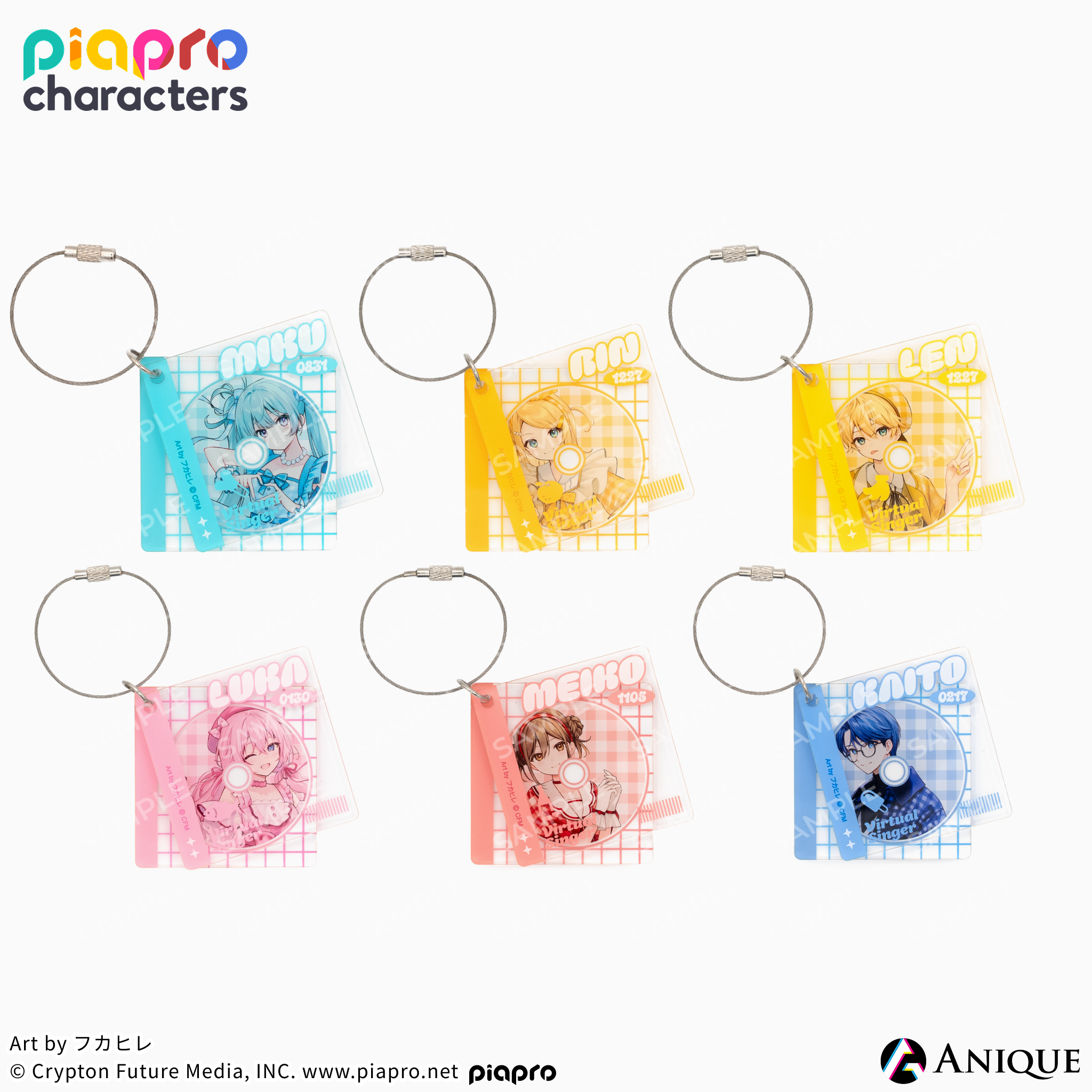 《Piapro Characters》【Flower*Retro Look】CD風壓克力鑰匙圈