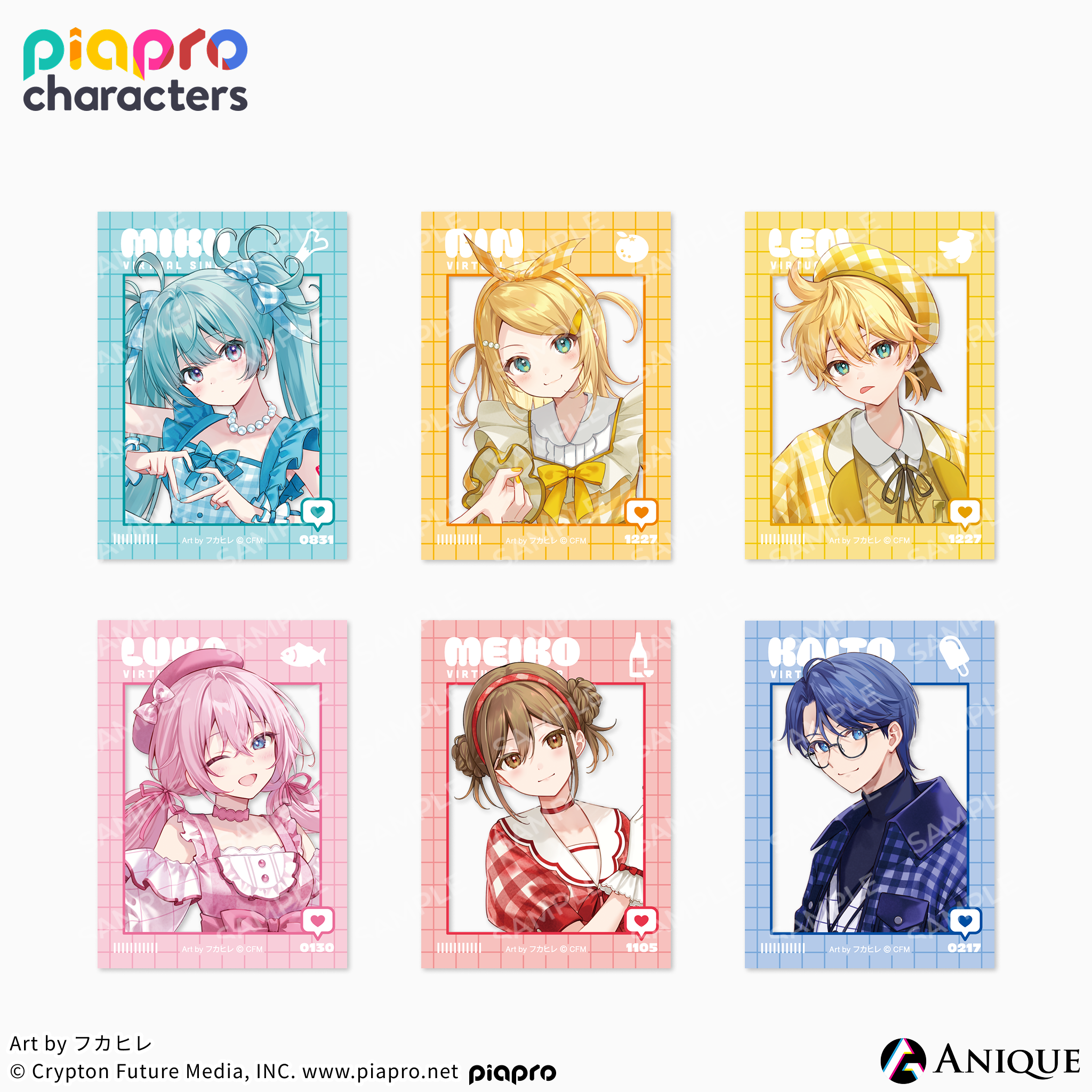 《Piapro Characters》【Flower*Retro Look】 貼紙