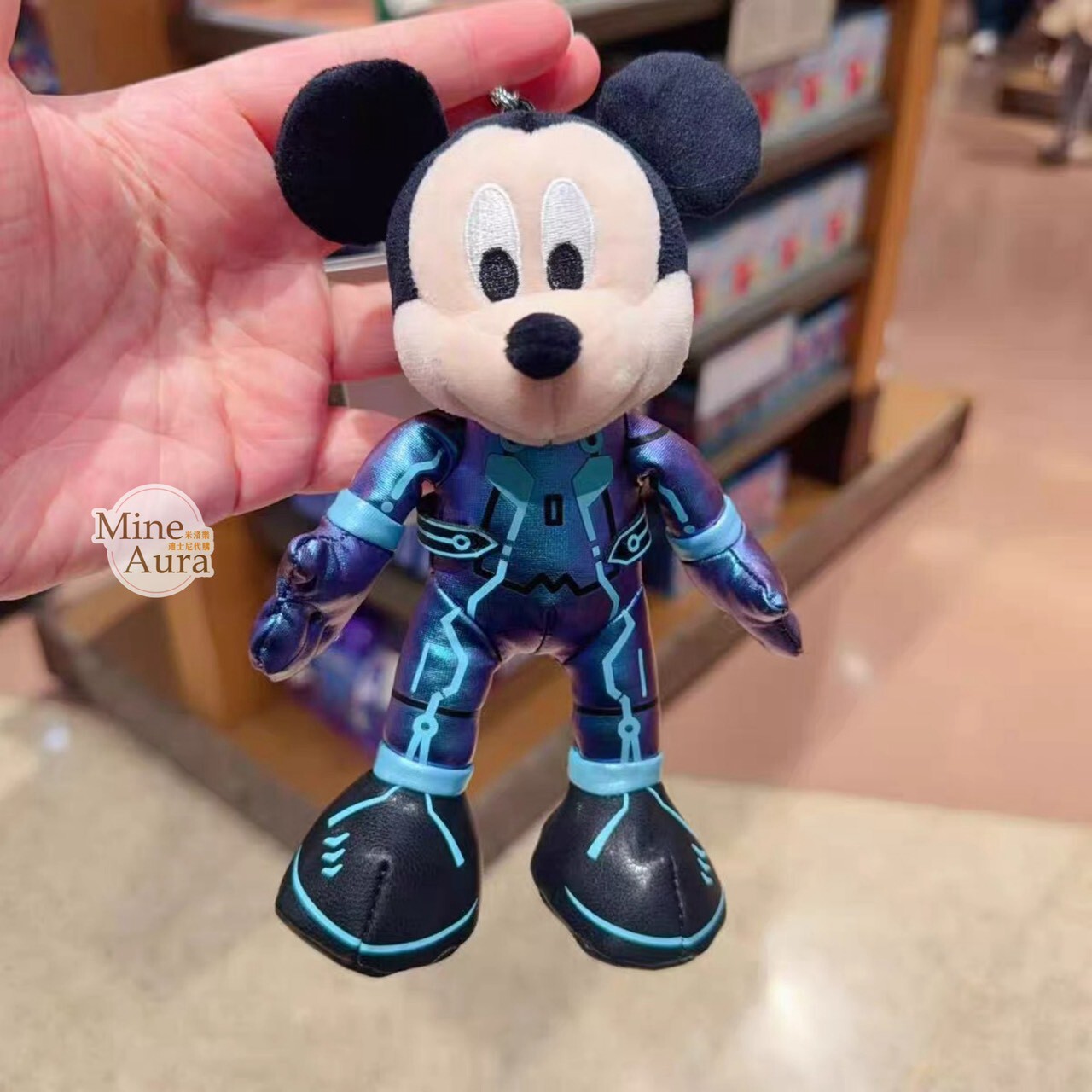 創：光速戰記 系列 米奇 Mickey 絨毛 鑰匙圈 吊飾 -上海迪士尼樂園