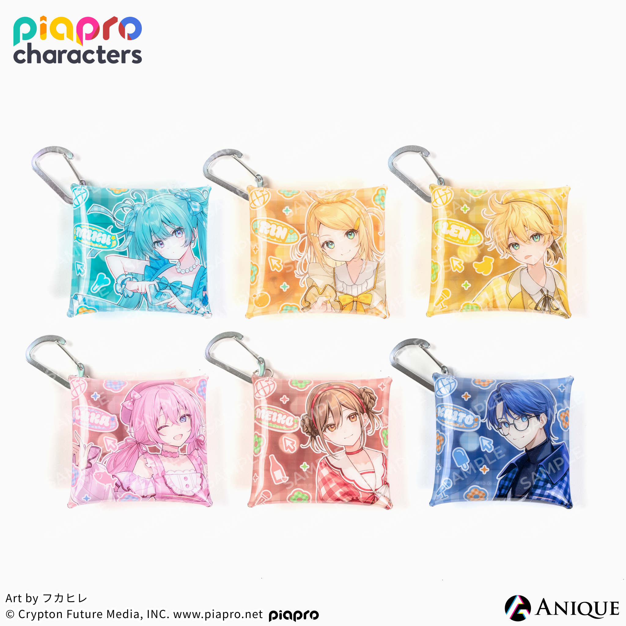 《Piapro Characters》【Flower*Retro Look】多功能透明袋