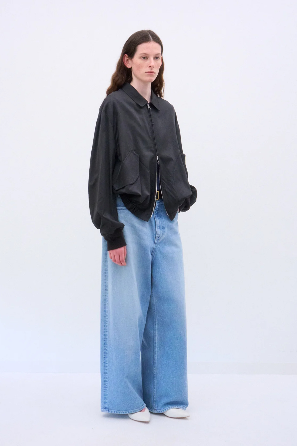 ATON CRISPY TWILL FLIGHT JACKET