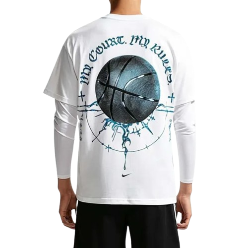 【官網限定】Nike 籃球印花 T 恤 白 IM5055-100 IX
