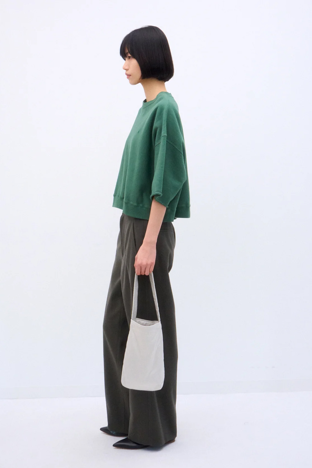 ATON FIBRIL NYLON SATIN SMALL N BAG (2COL)