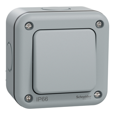 R104 Schneider 16AX 單/雙/三位雙控開關掣 (灰色) IP66