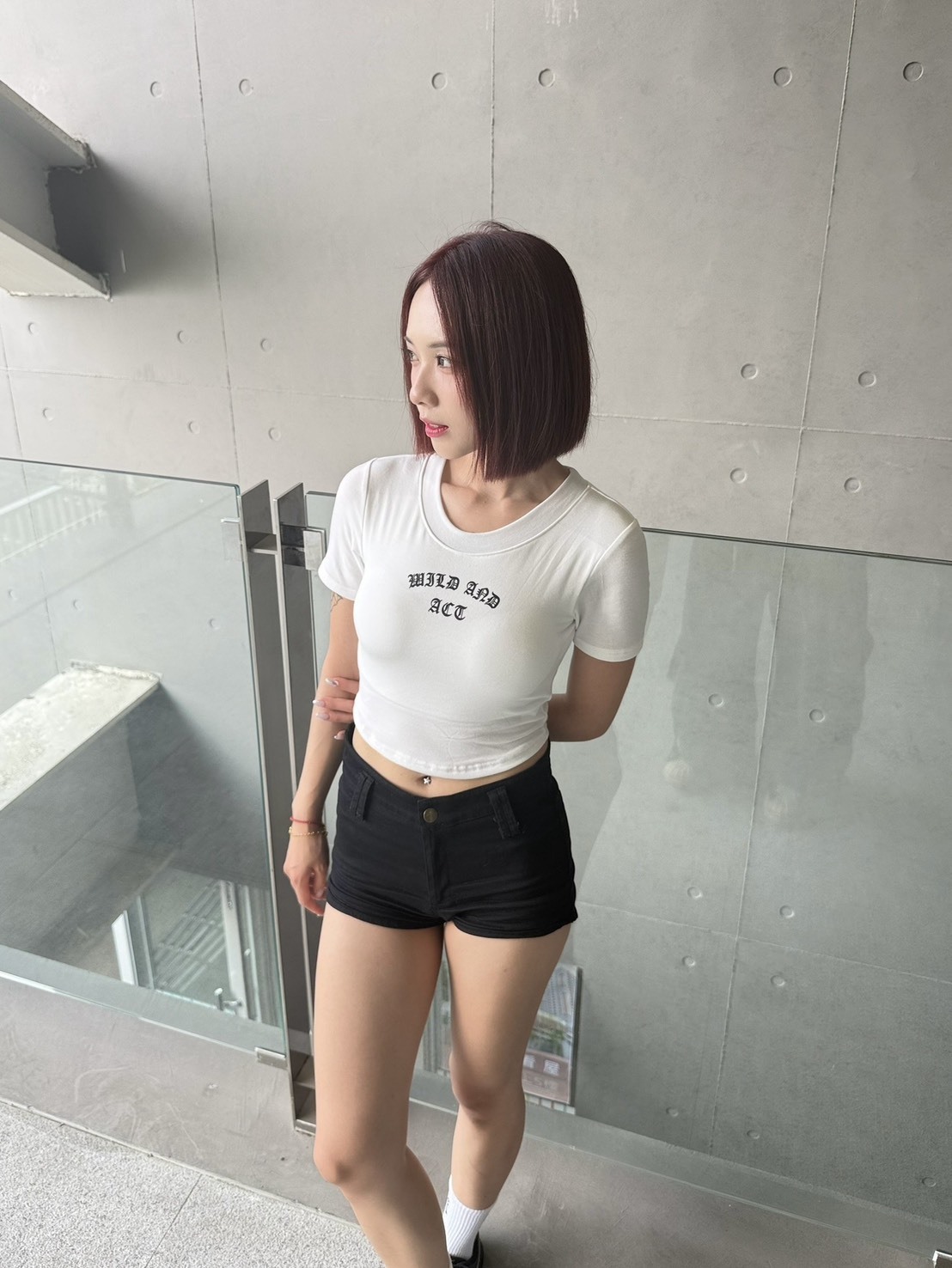 『RB』美式歌德字情侶款短T 短版 組合