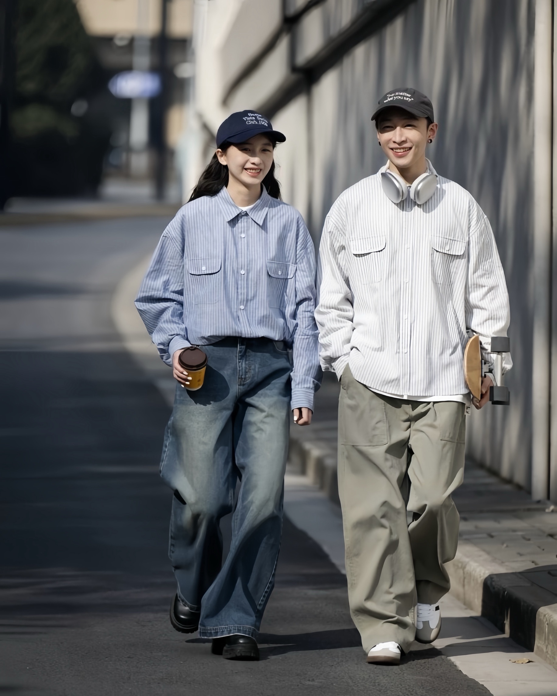 #預購 BELLKENIDEA 廓形條紋 長袖襯衫 BK0128 兩色
