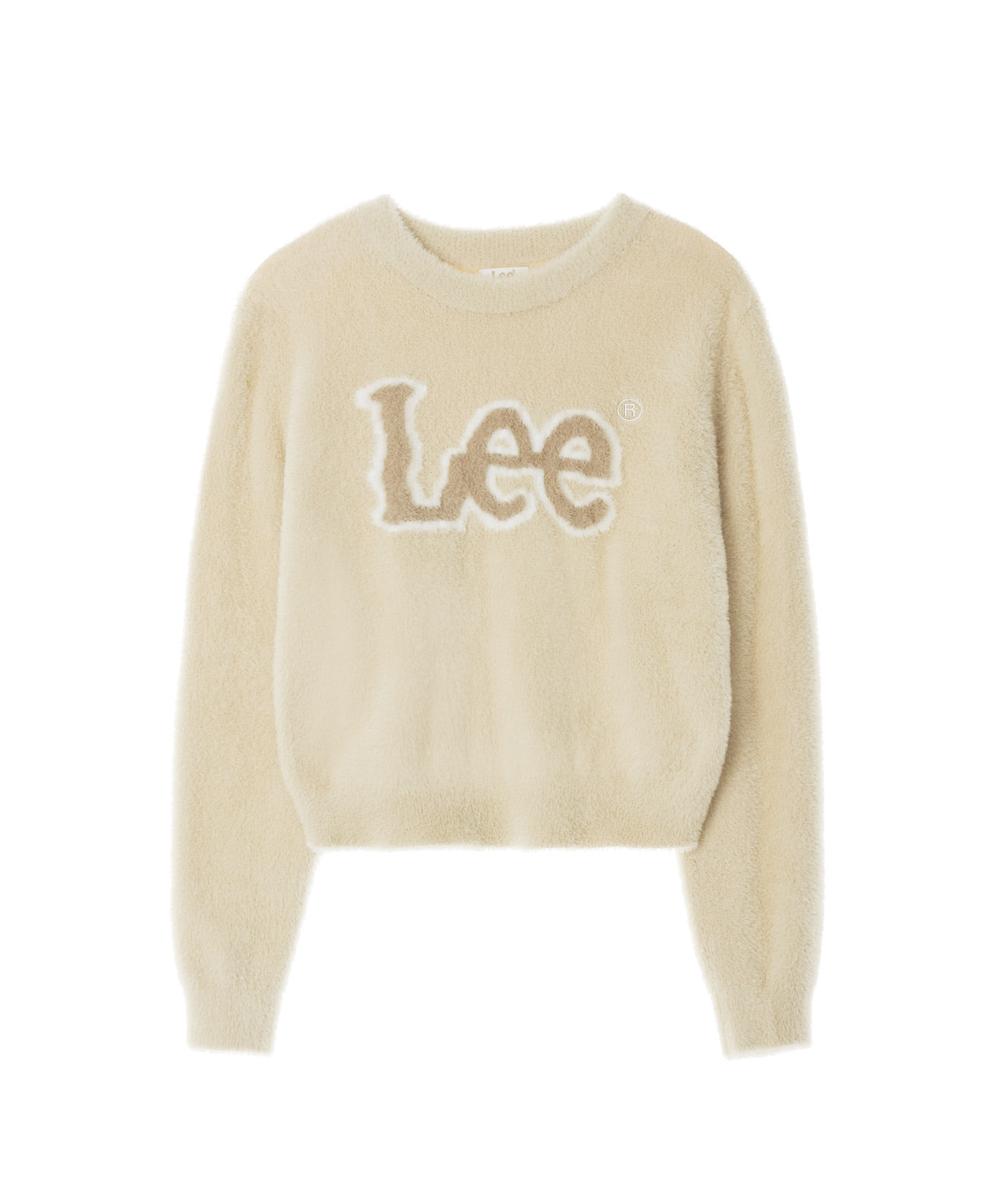 【隨時截單！限時3折優惠預訂】韓國LEE WOMEN ROUND NECK HAIRY LOGO KNIT（2色）