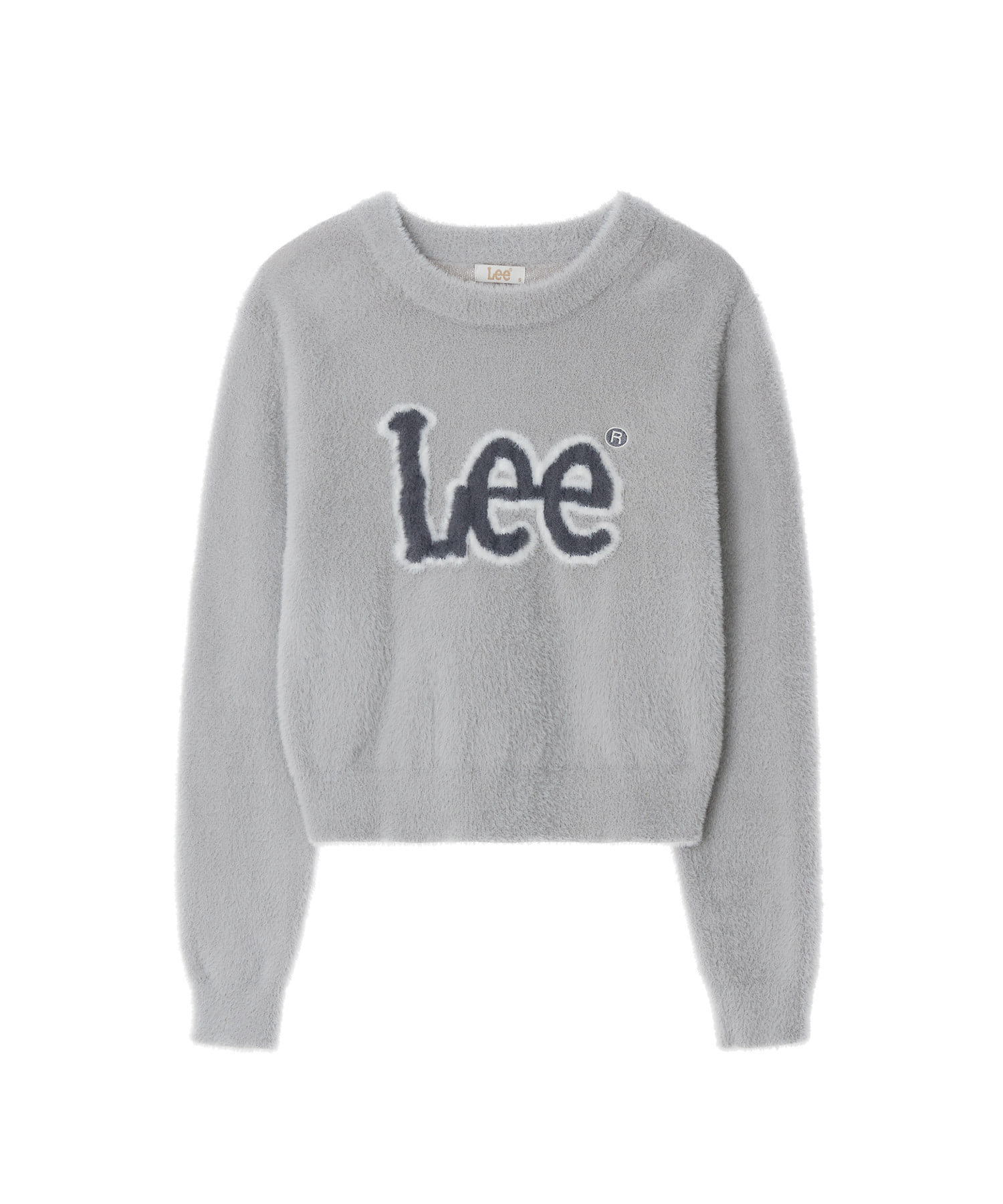 【隨時截單！限時3折優惠預訂】韓國LEE WOMEN ROUND NECK HAIRY LOGO KNIT（2色）