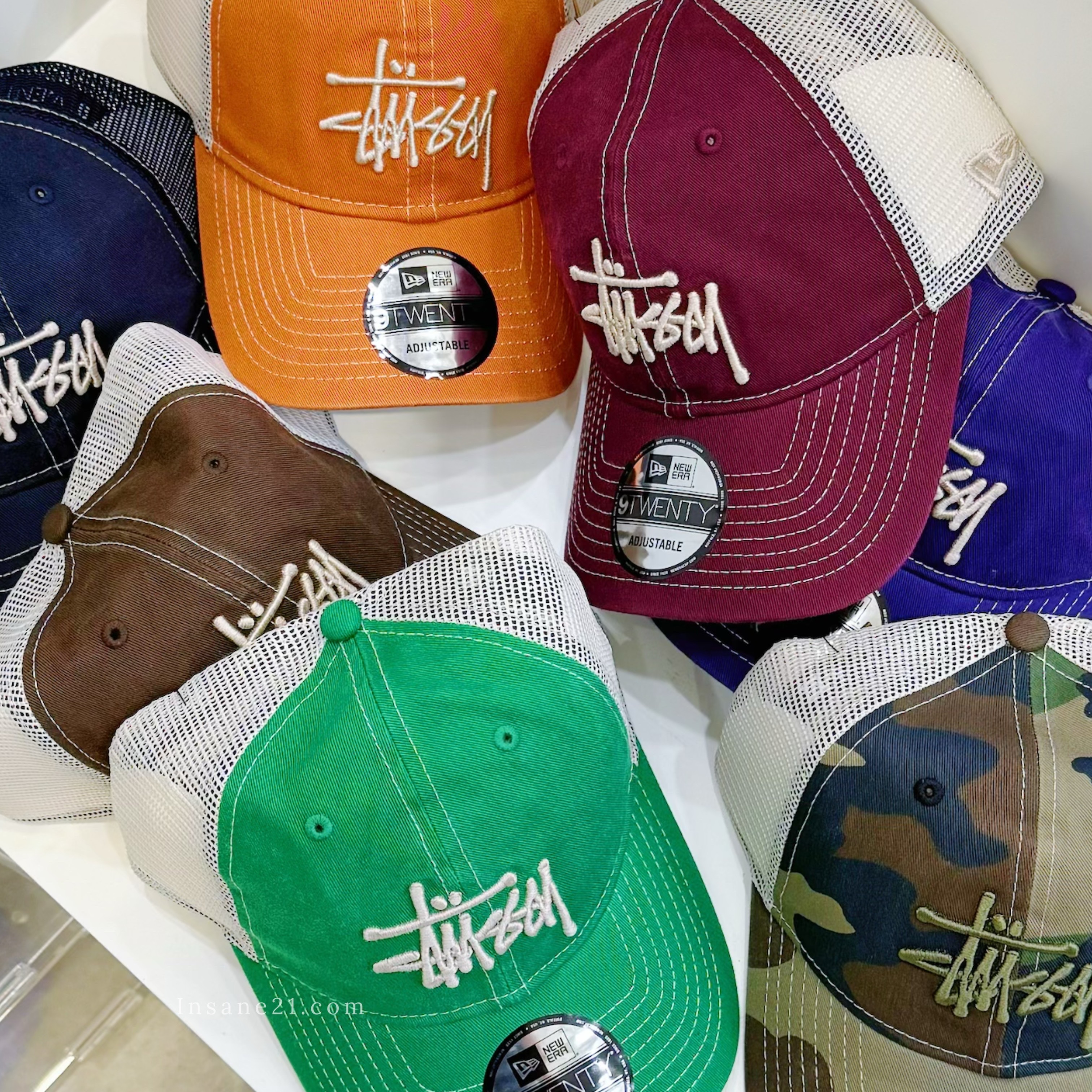 STUSSY X NEW ERA 9TWENTY 網格卡車帽 帽子 棒球帽