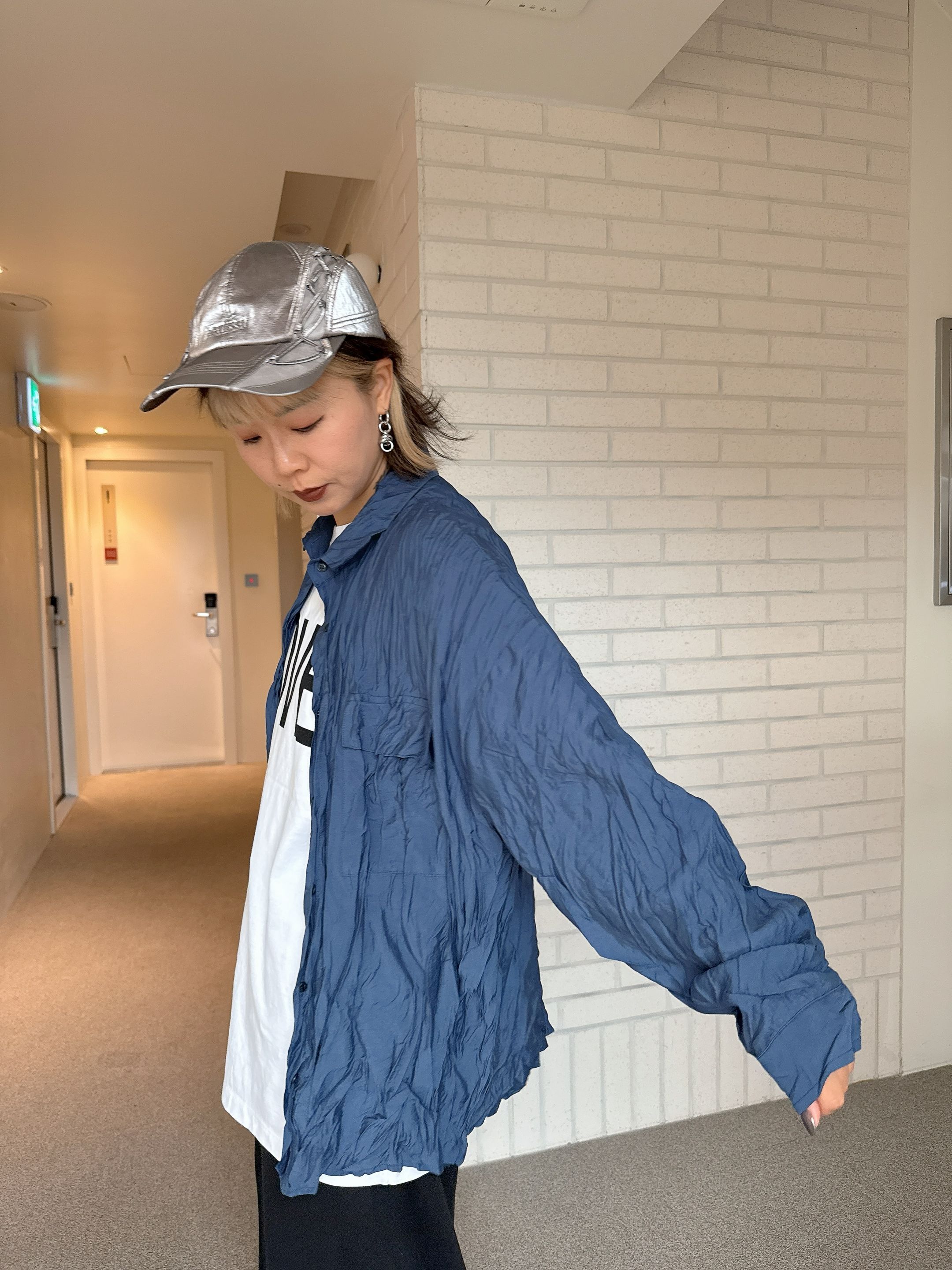 Crinkle fabric soft Shirt (2 colours)