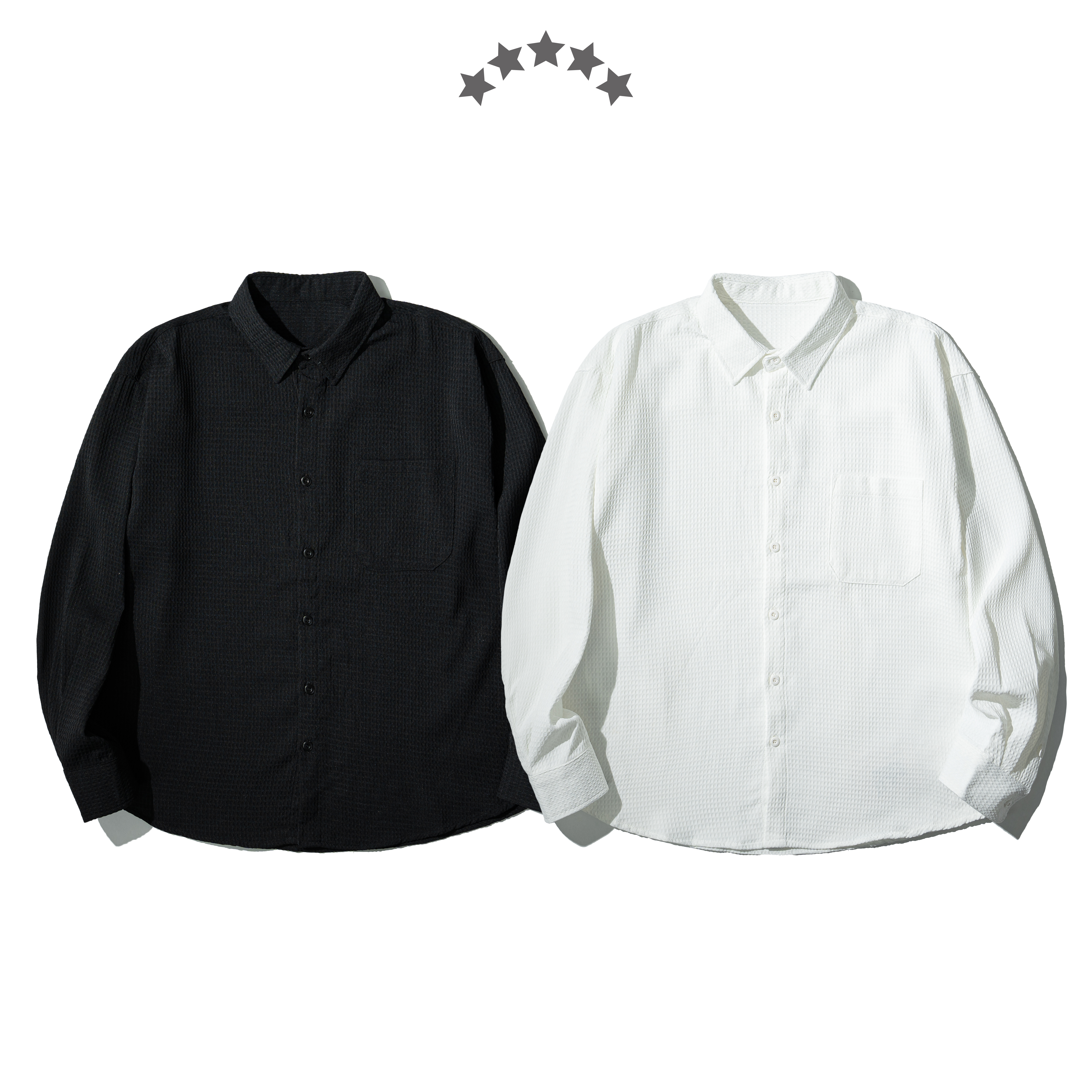 Seersucker Minimalist LS Shirts 泡泡紗 長袖襯衫 [O-6225]