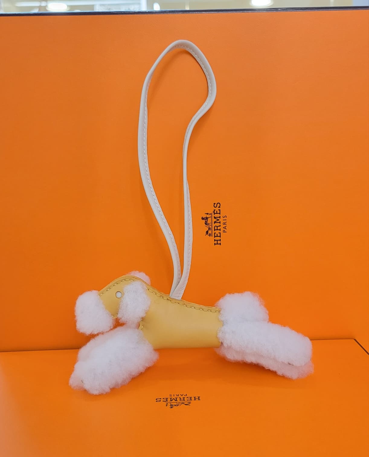 HERMES BUDDY CHARM ECRU/ PAILLE/ CRAIE
