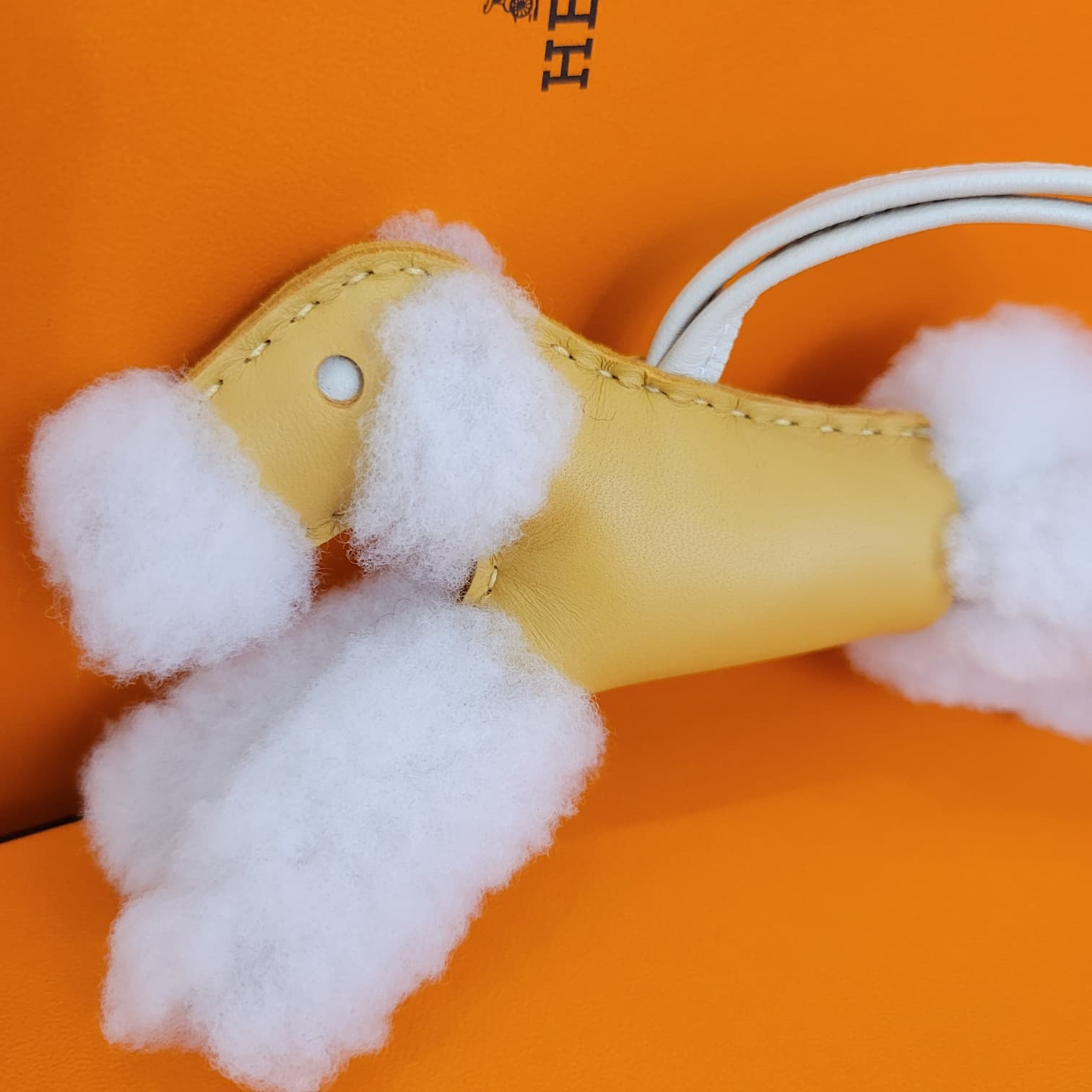 HERMES BUDDY CHARM ECRU/ PAILLE/ CRAIE