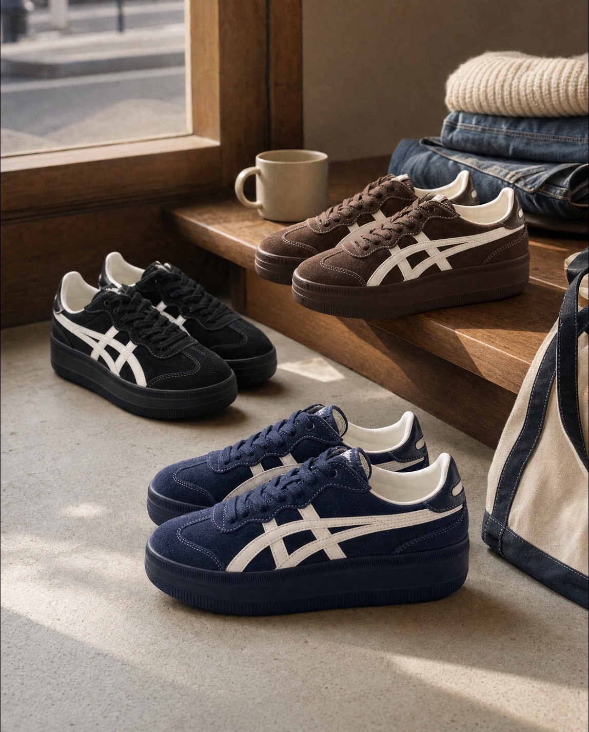 【APAIR】預購 Onitsuka Tiger 鬼塚虎 TOKUTEN CHUNK 厚底鞋 黑 藍 棕 三色 1183C561-001 1183C561-200 1183C561-400