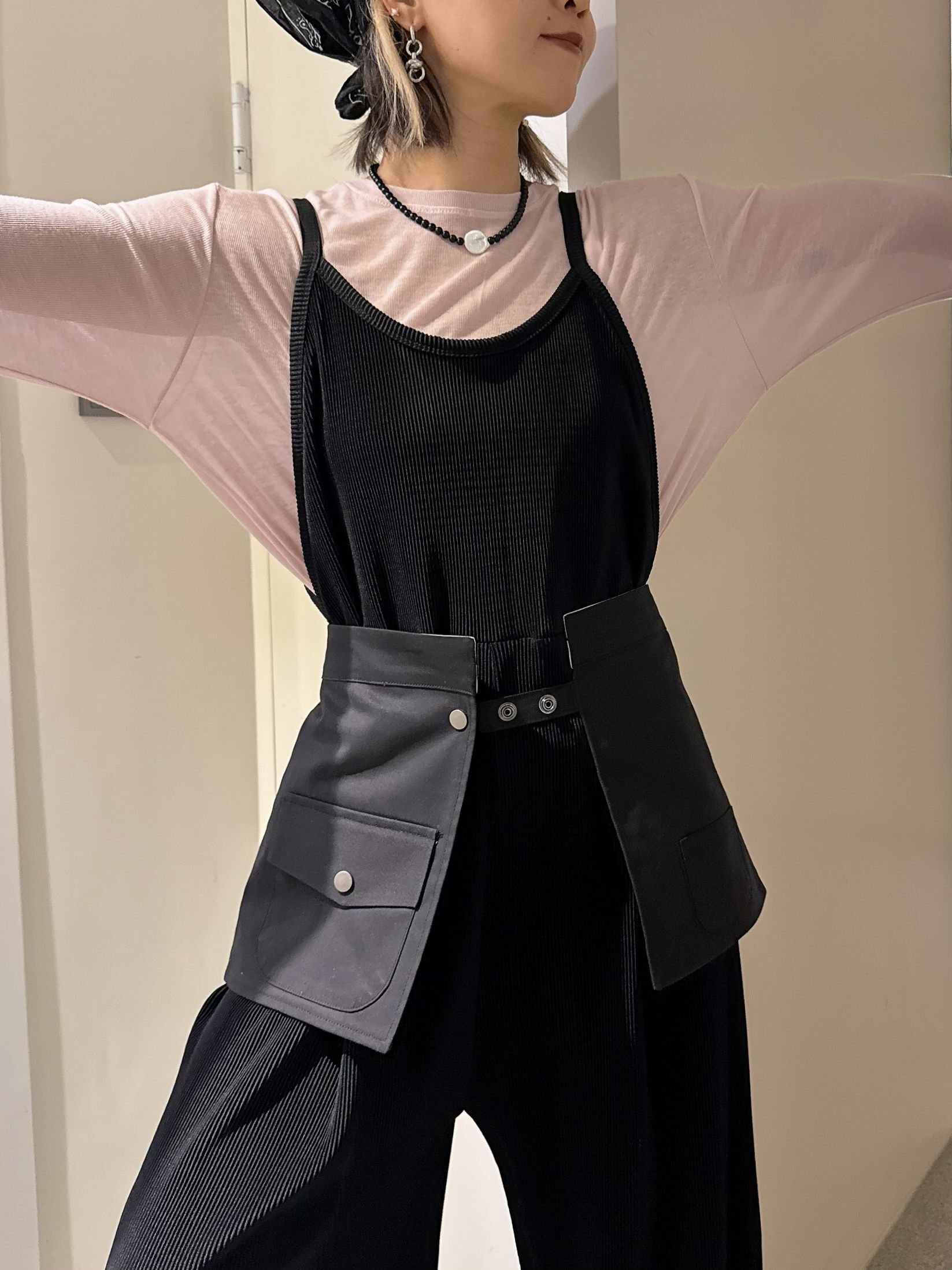 Pleated skirt-like belt