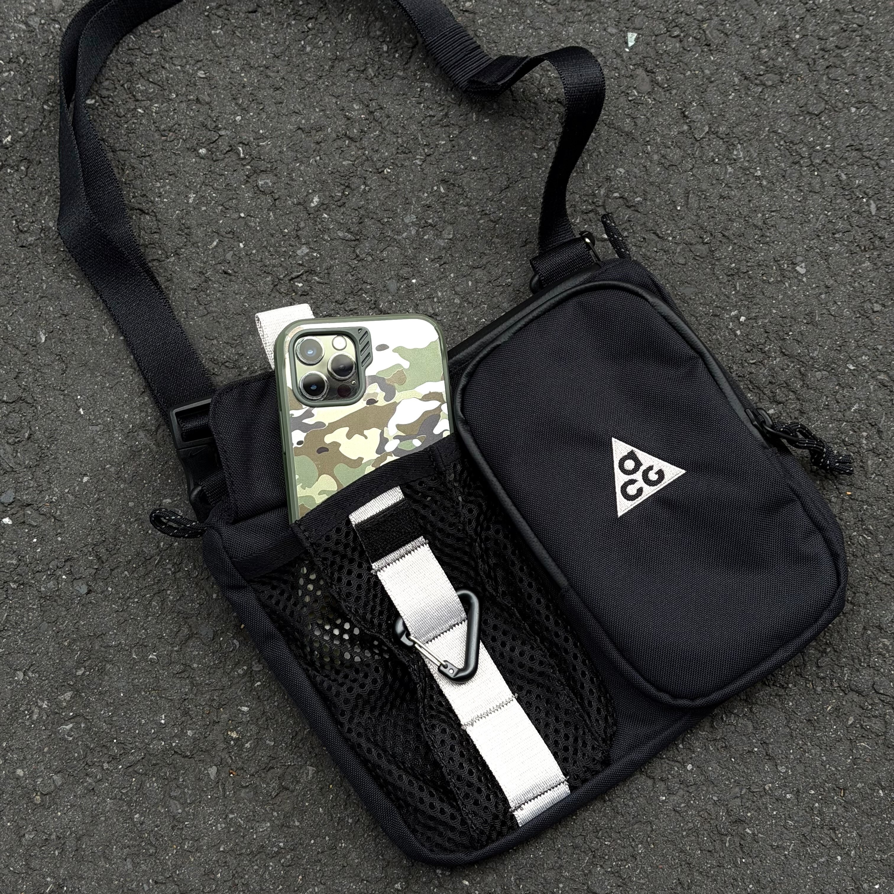 【官網限定】NIKE ACG 黑色 工裝 側背包 HJ8180-010 IX