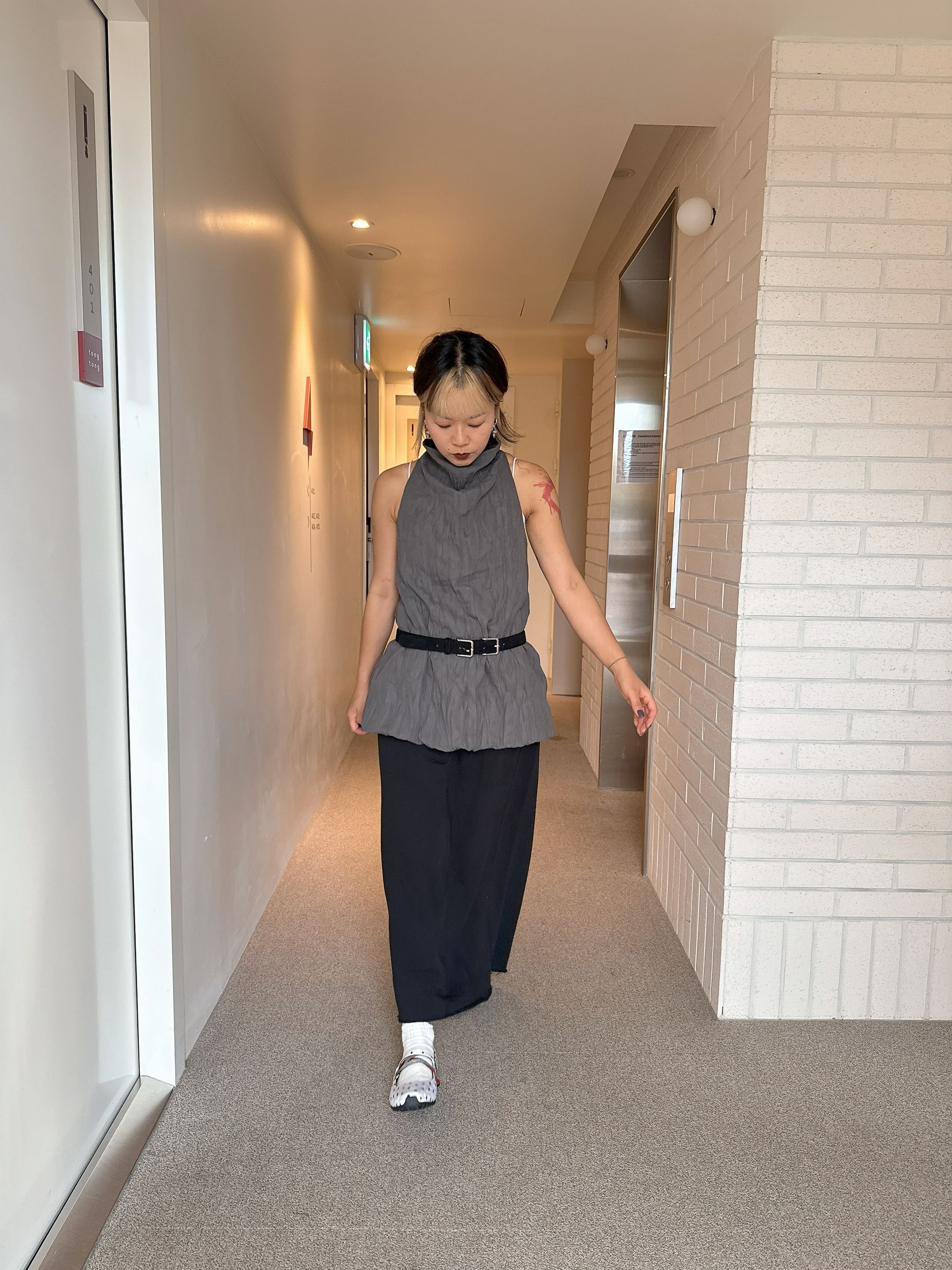 Supersoft cotton midi skirt