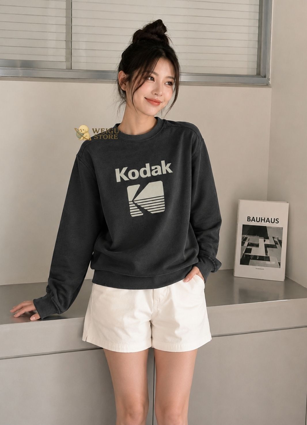 【預購】KODAK 柯達 復古水洗 衛衣 女款 K6322LFSN1