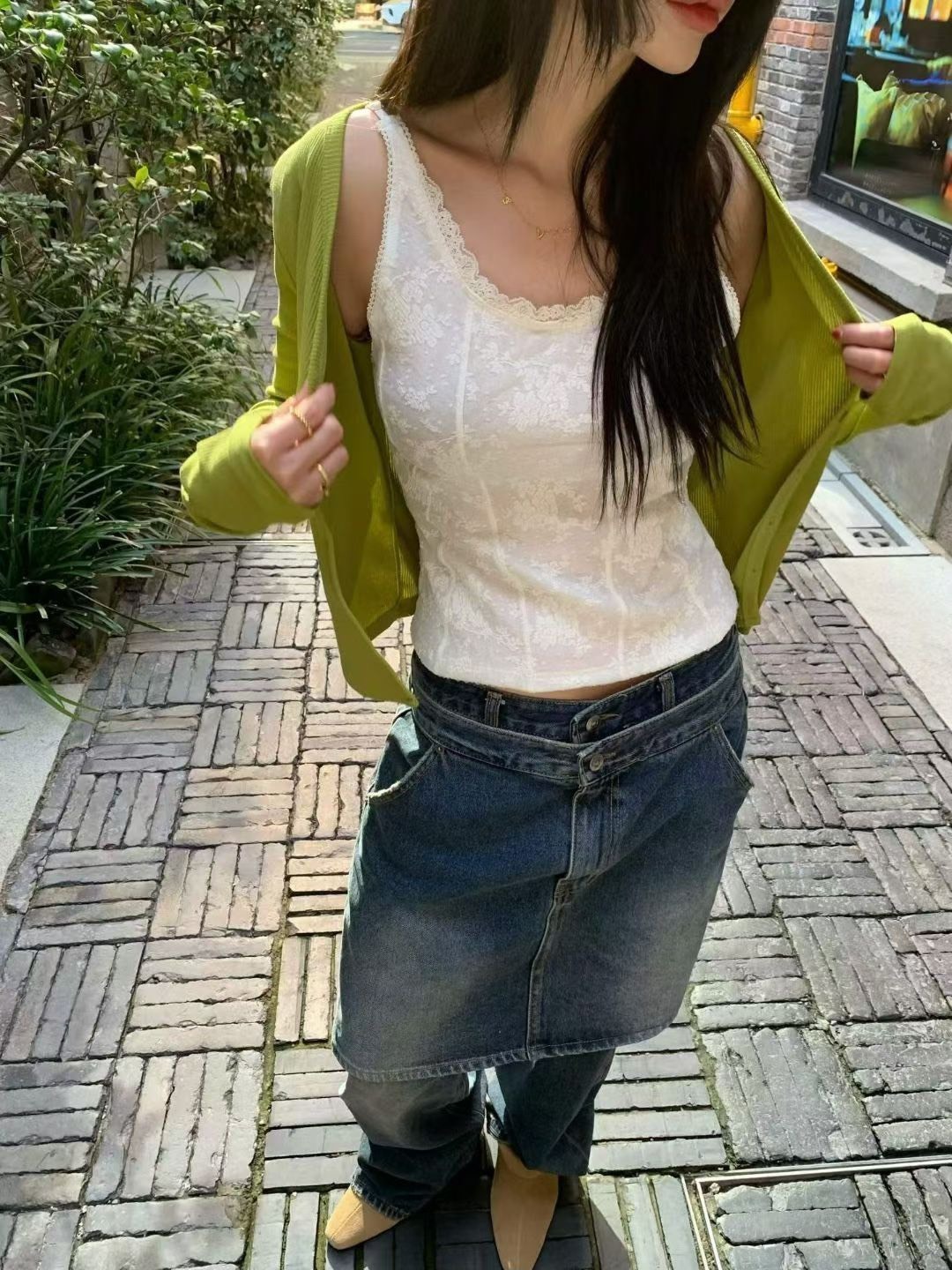 蕾絲修身背心