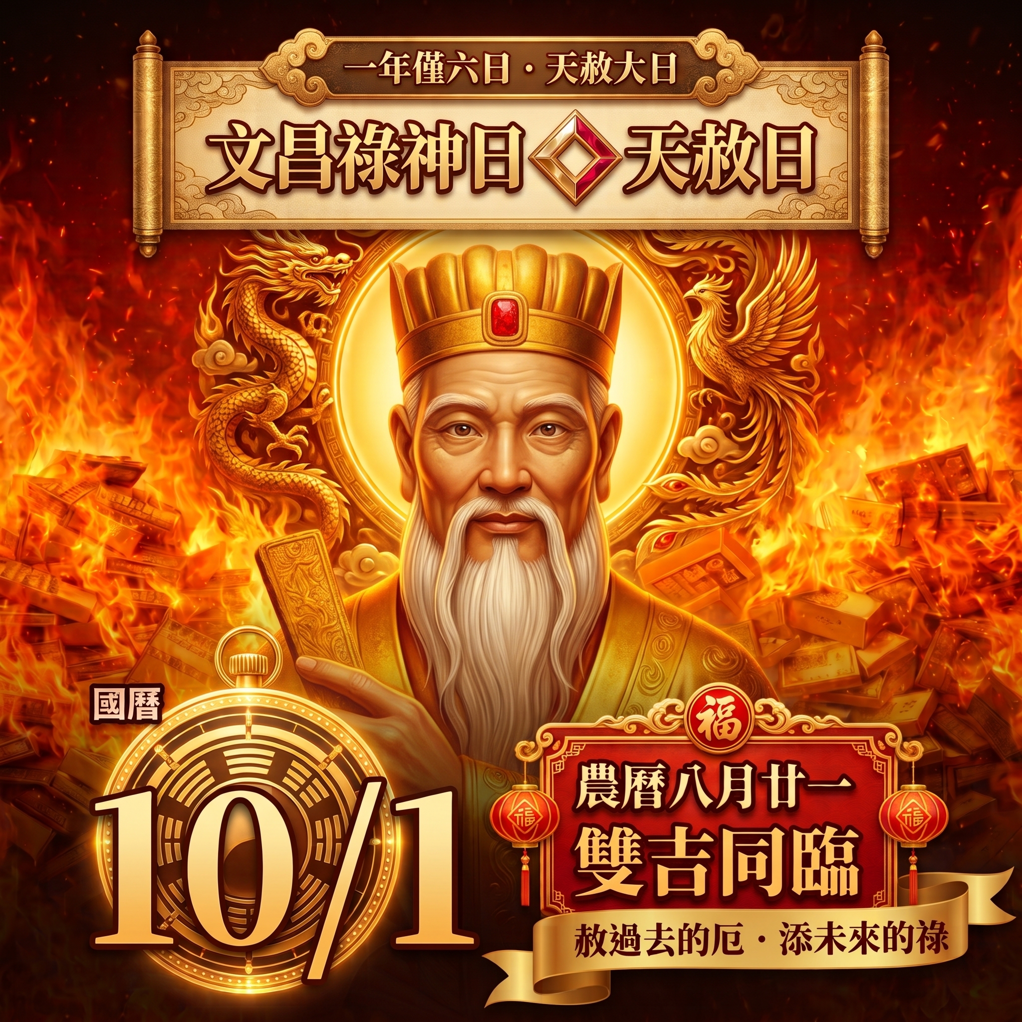 文昌祿神日 × 天赦日 雙吉同臨
