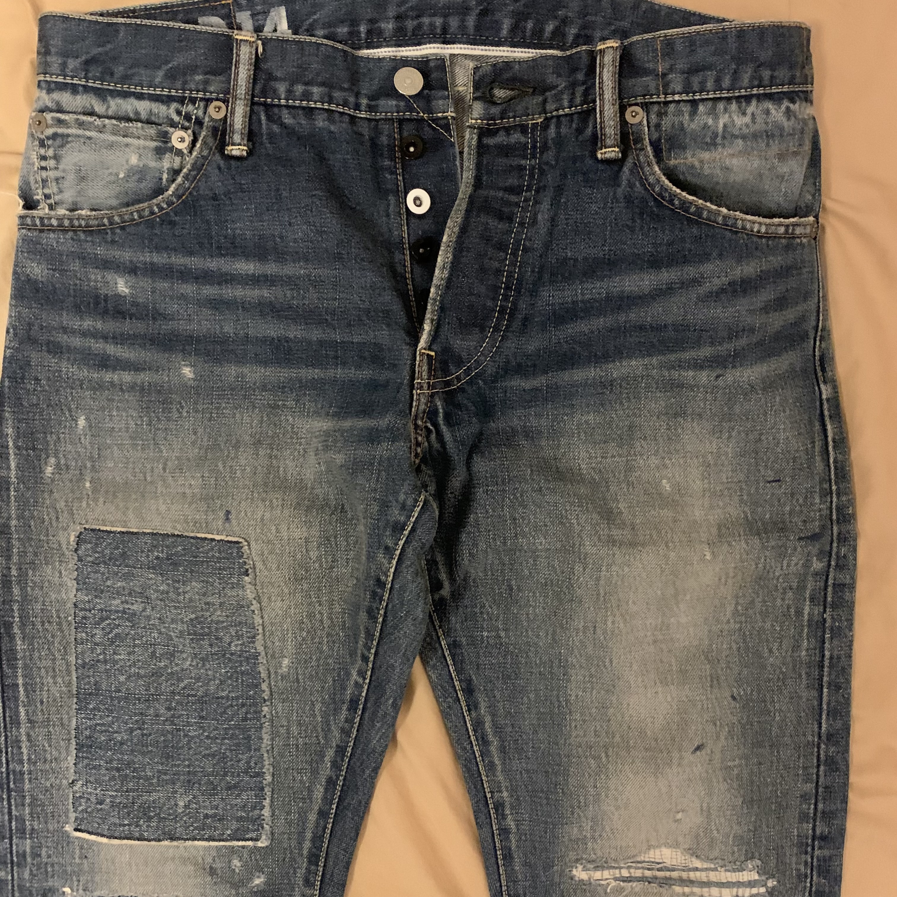 VISVIM SOCIAL SCULPTURE 10 DAMAGED-14 JEANS (( CONDITION: A )) 中古美品 - SIZE 34 PRE ORDER ITEM (預訂中)